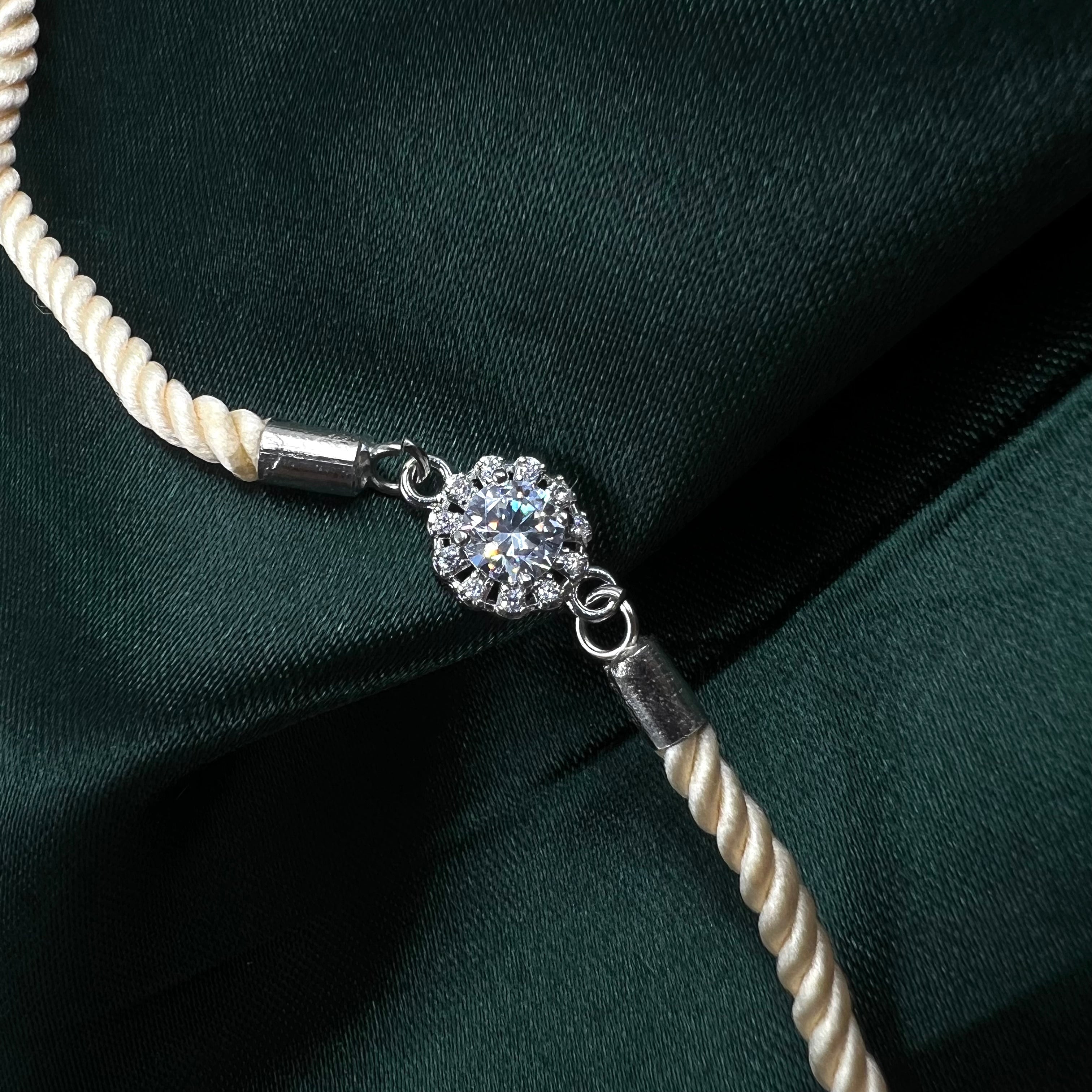 Classic Solitaire Band Rakhi