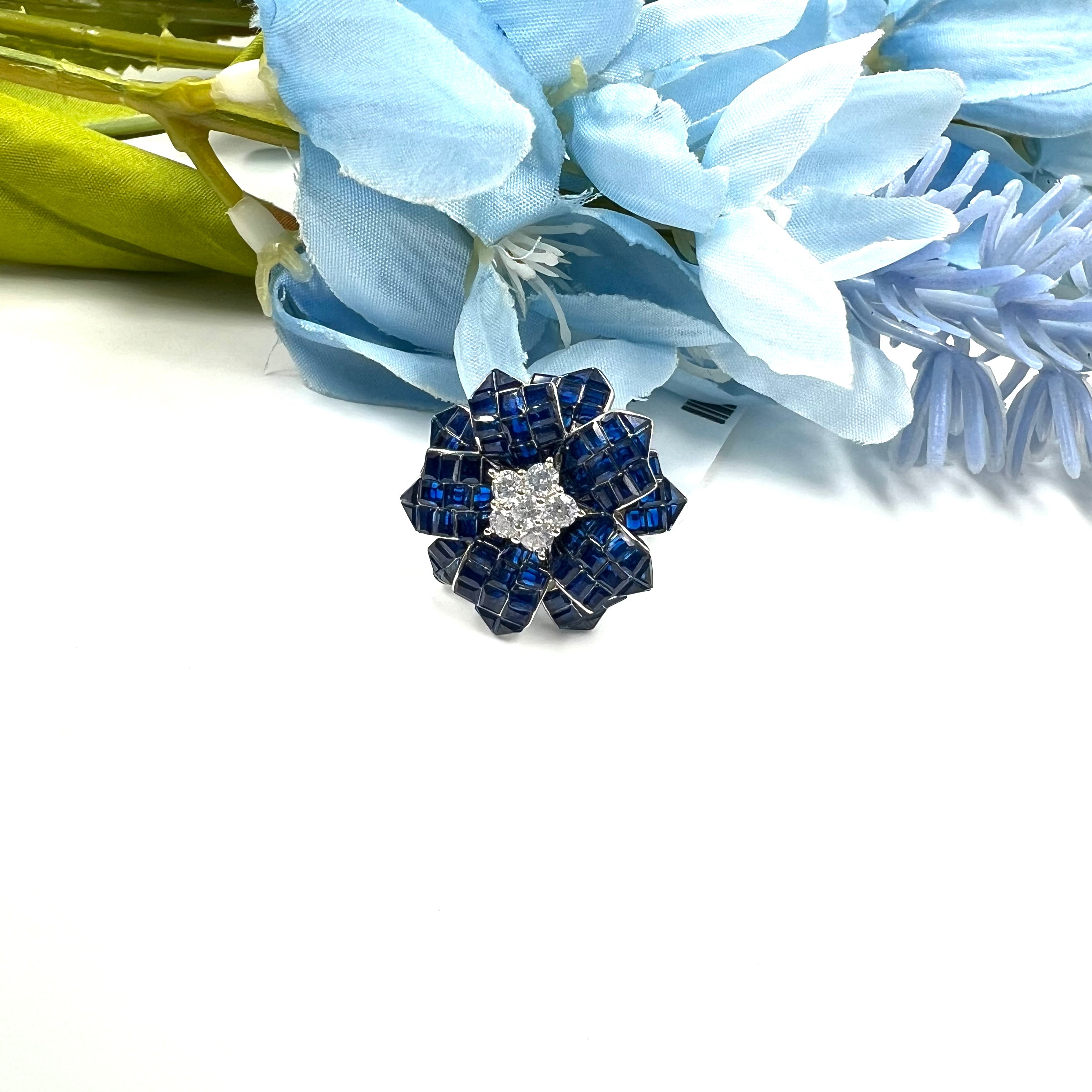 Nayra Blue Floral Ring