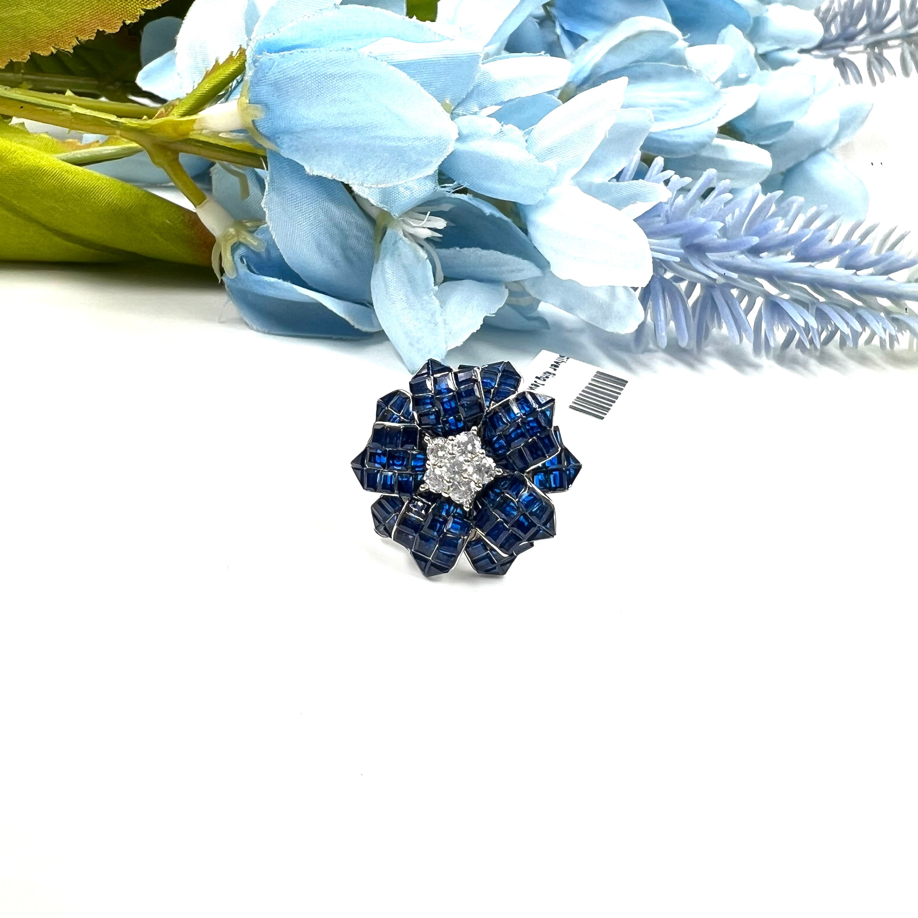 Nayra Blue Floral Ring