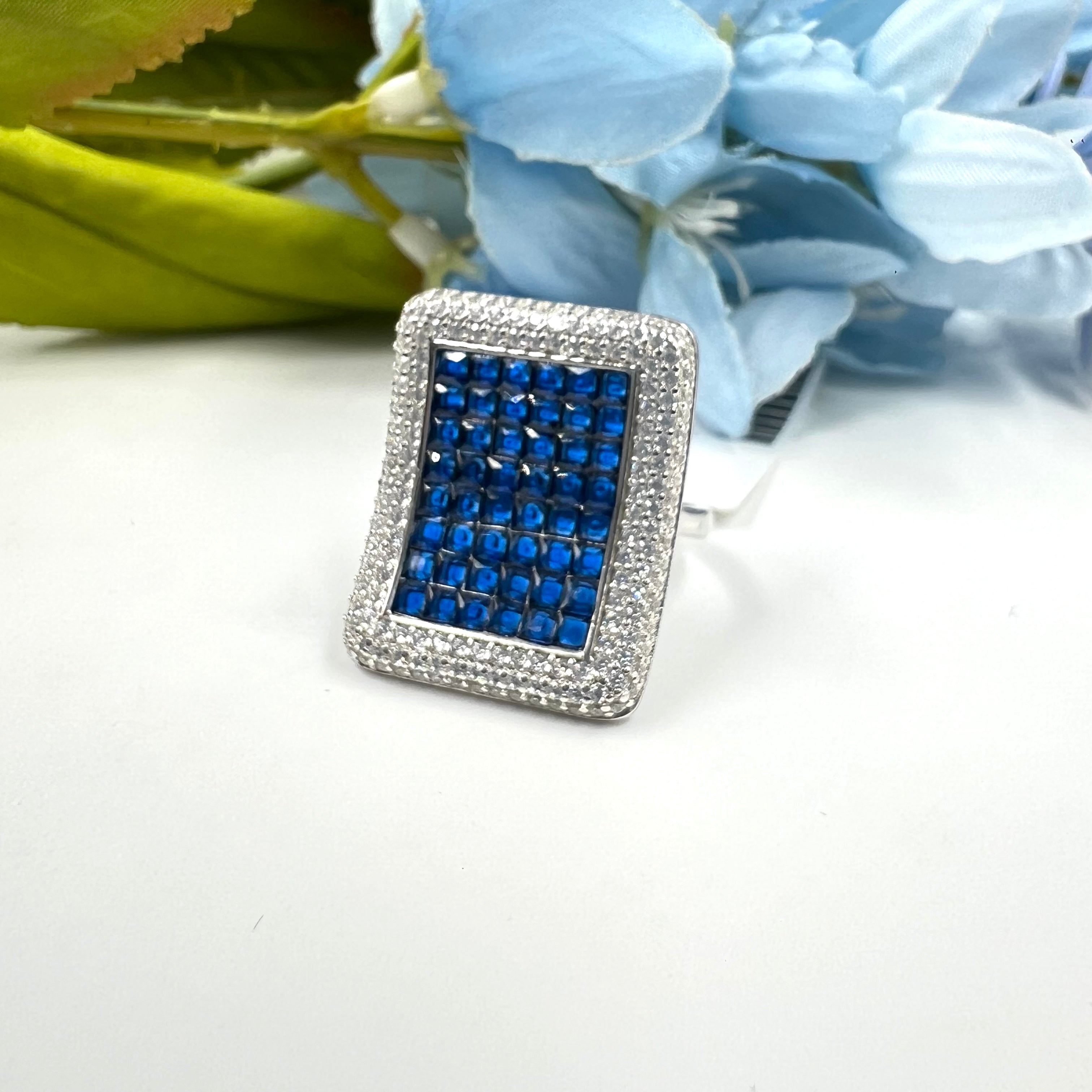 Aqua Blue Cocktail Ring