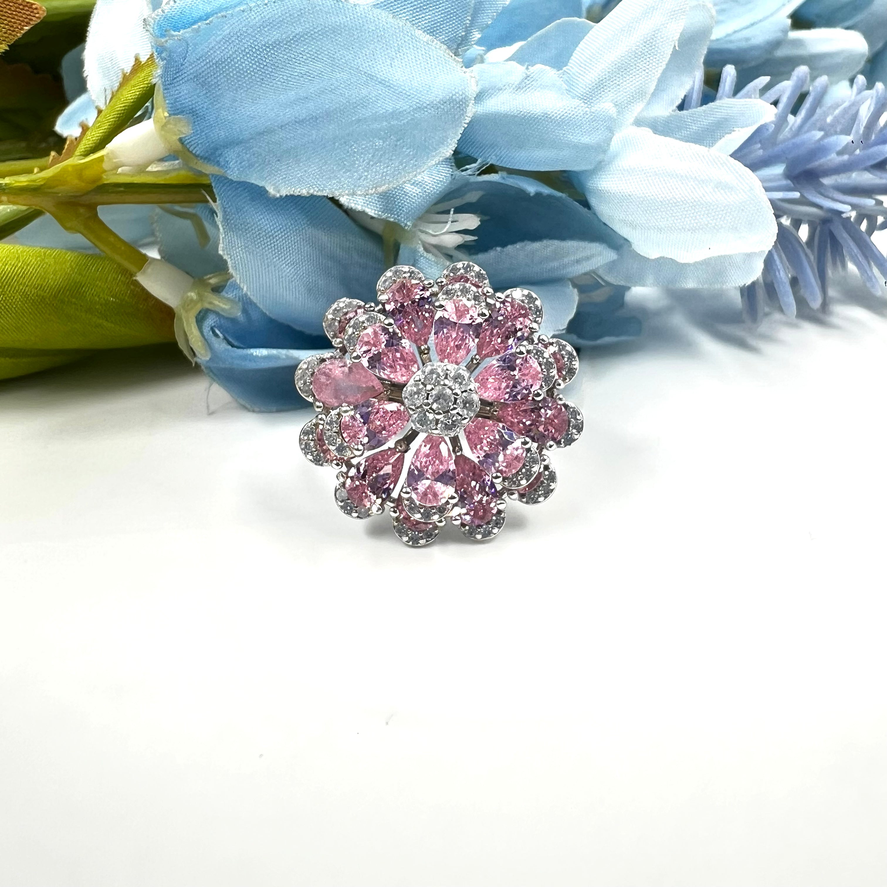 Meher Pink Floral Ring