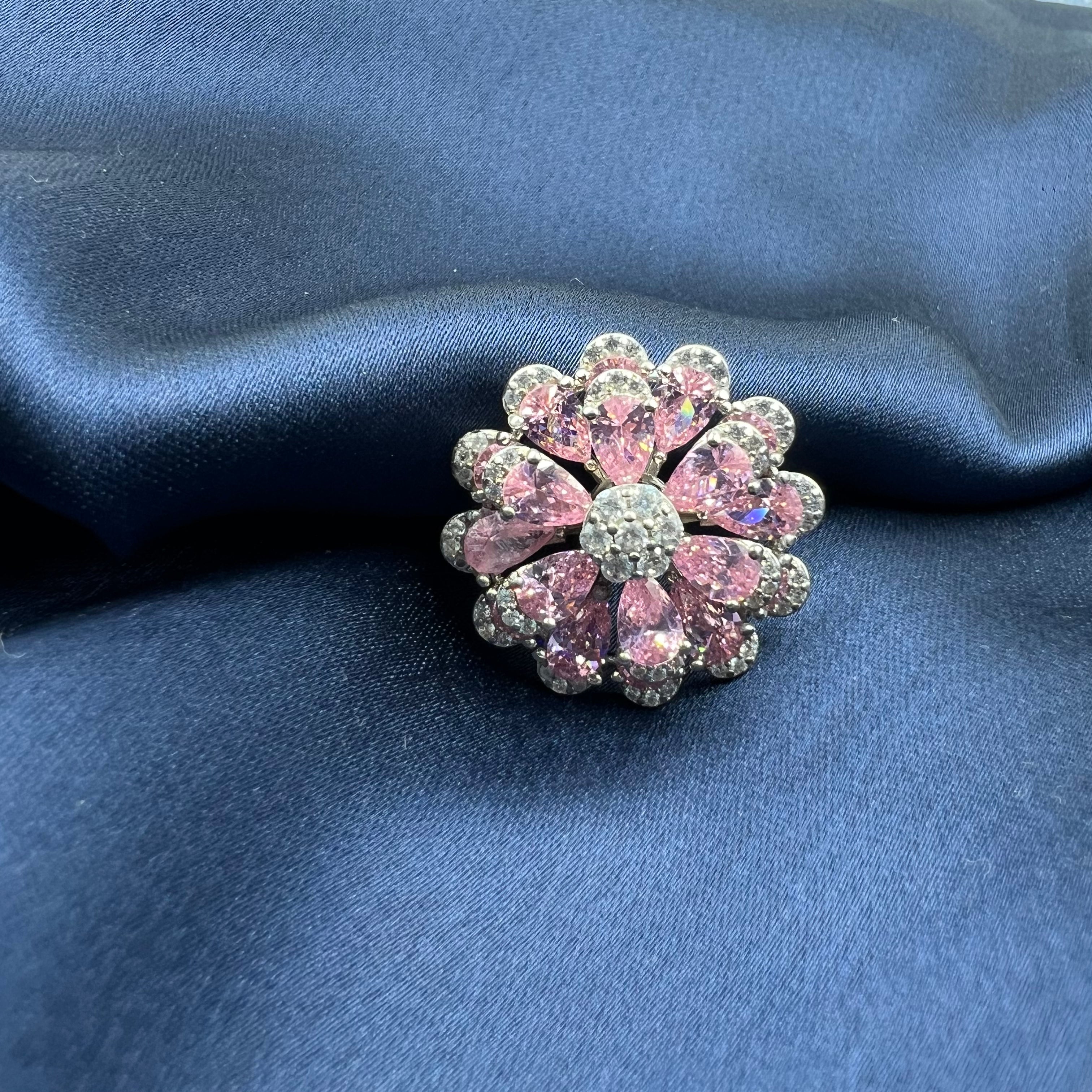 Meher Pink Floral Ring