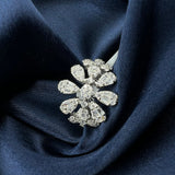 Silver floral brooch 