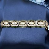 Aarini Gold Polish Polki Bracelet