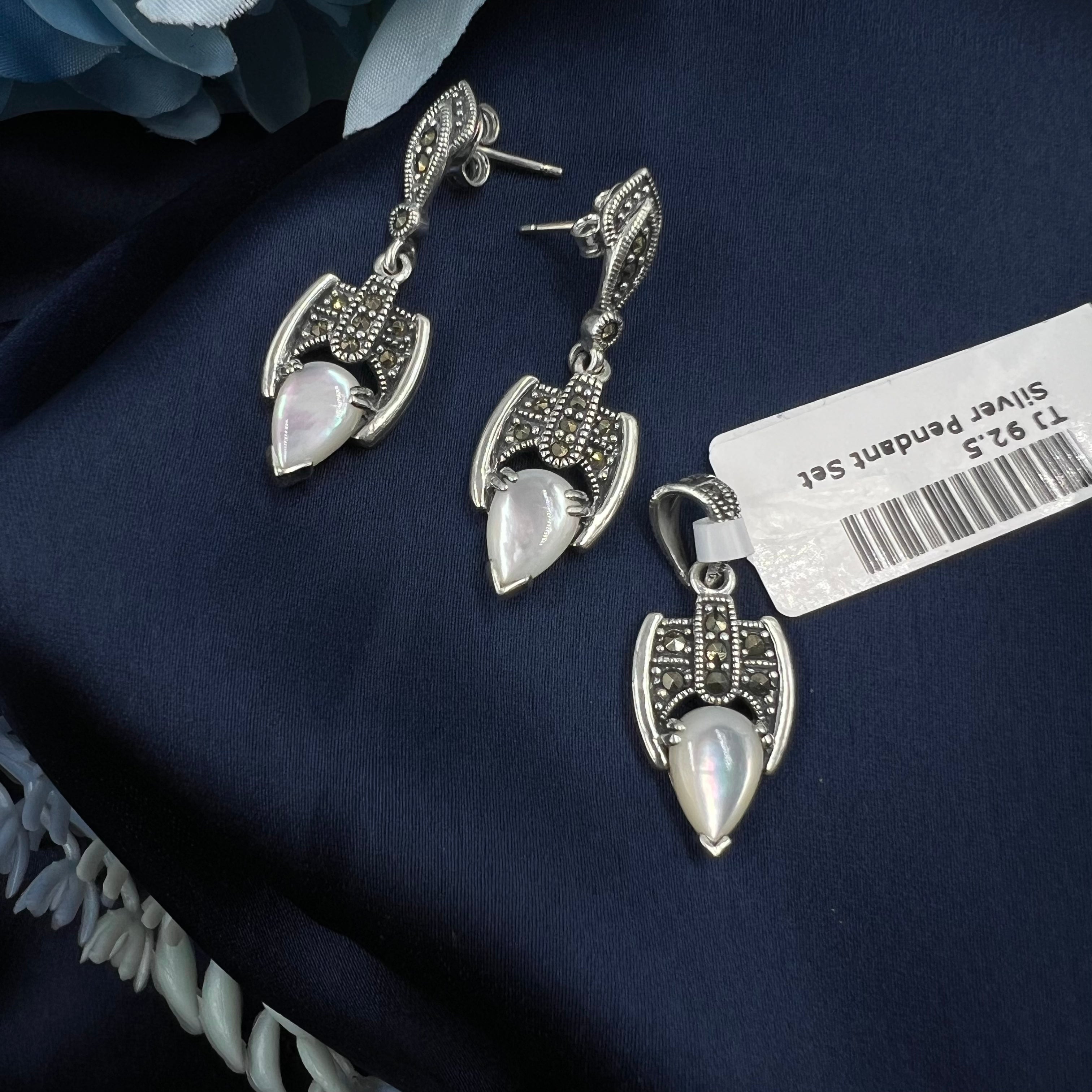 Solace Marcasite Pendant Set