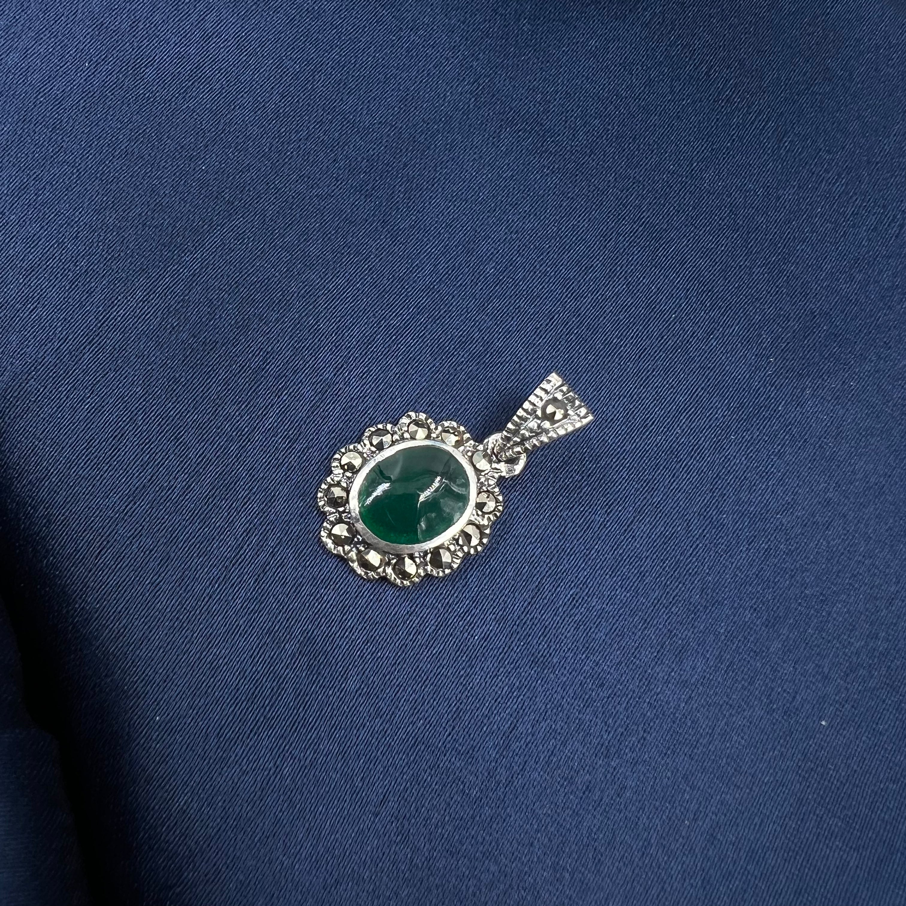 Pure Aura Marcasite Pendant Set