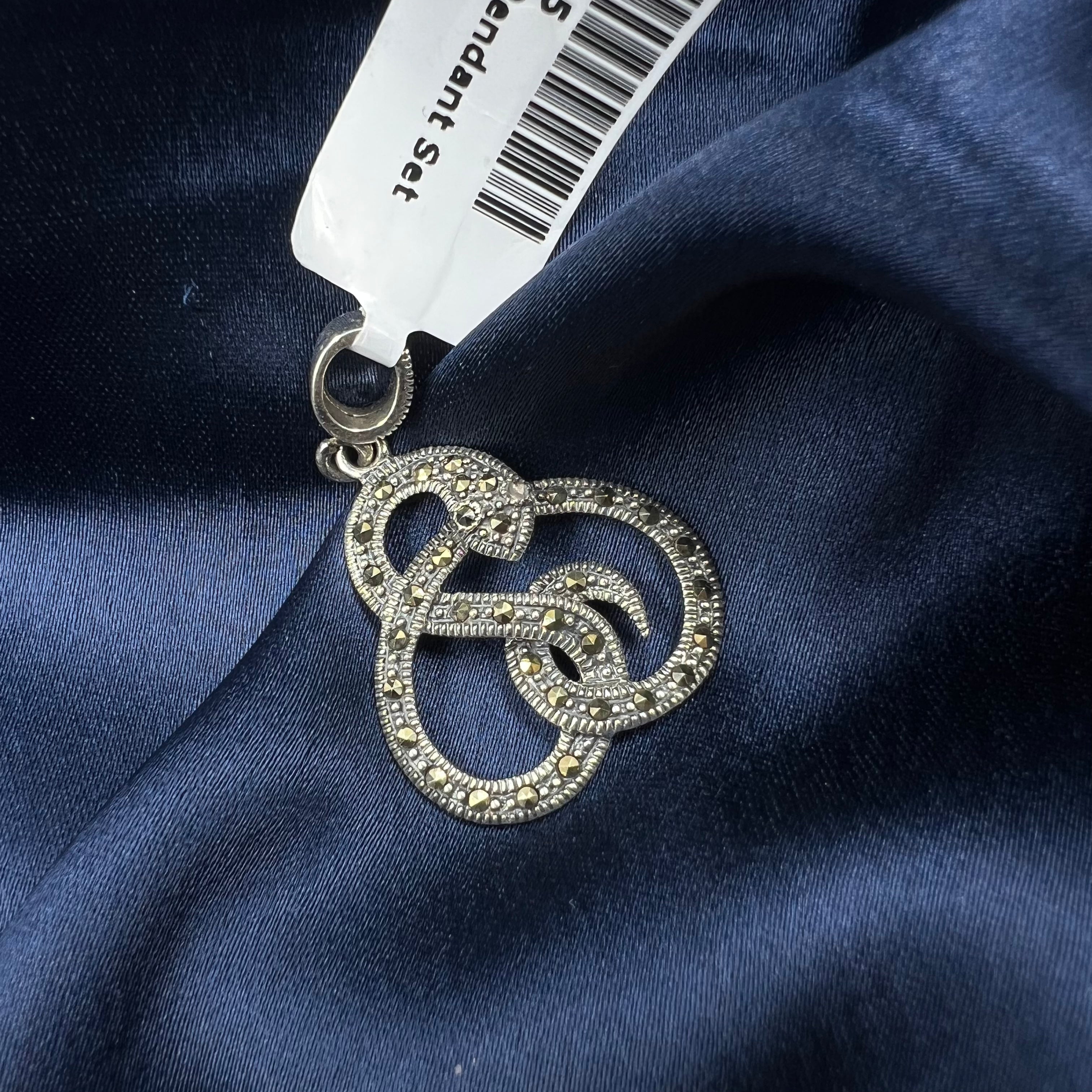 Pristine Marcasite Pendant Set