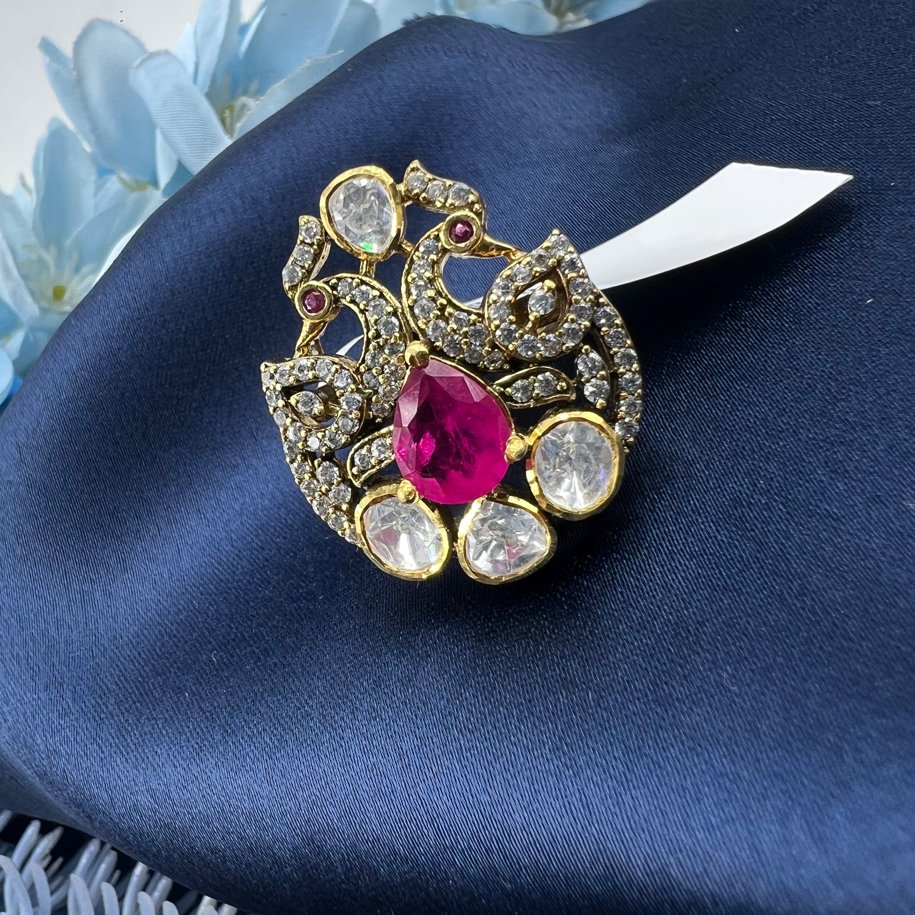 Rhea Gold Polish Polki Ring