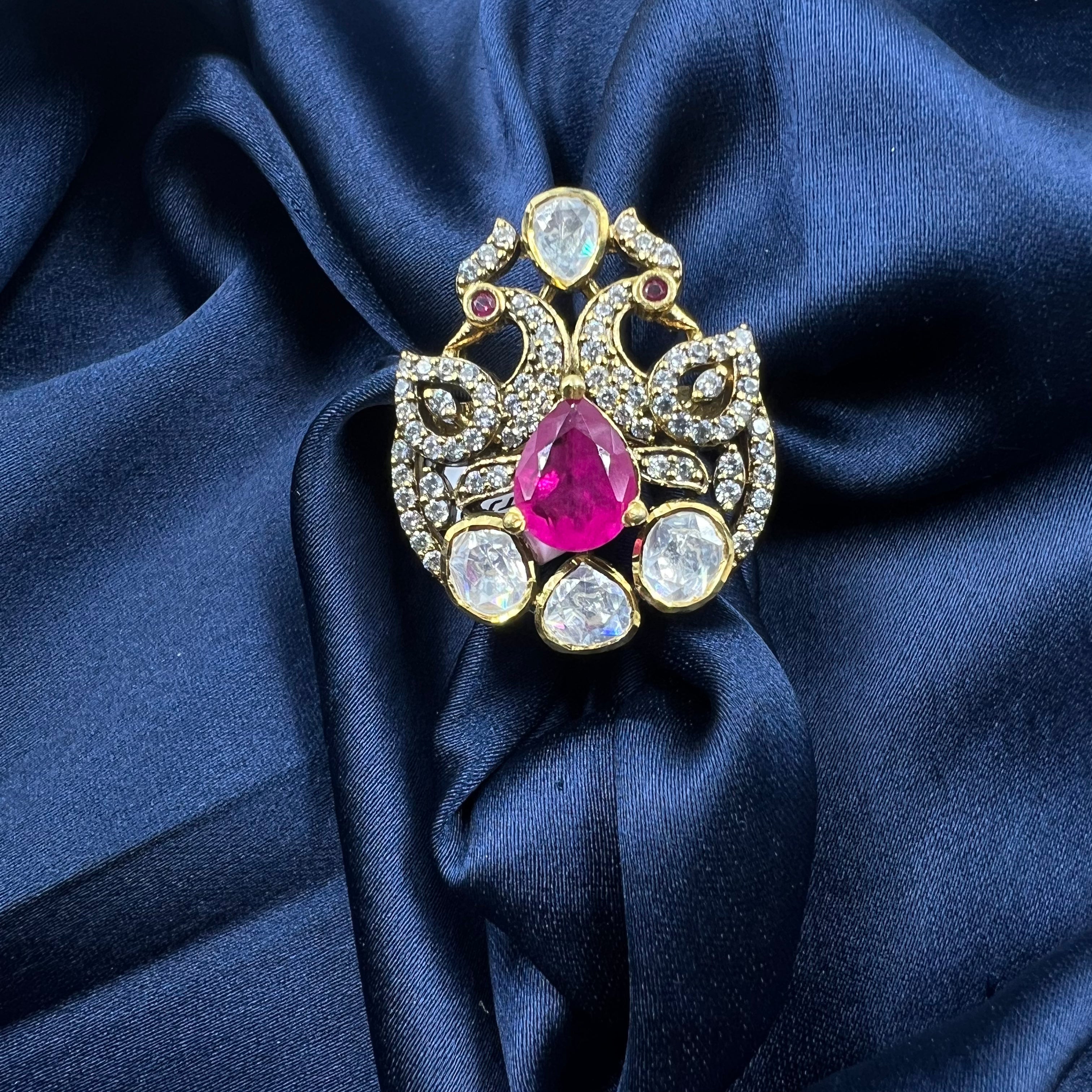 Rhea Gold Polish Polki Ring
