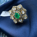 Reeva Gold Polish Polki Ring