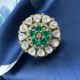 Vanya Gold Polish Polki Ring