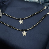 Marbella Black Beads Charms Anklet