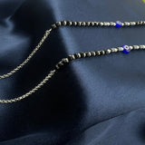 Sleek Black Beads Evil Eye Anklet