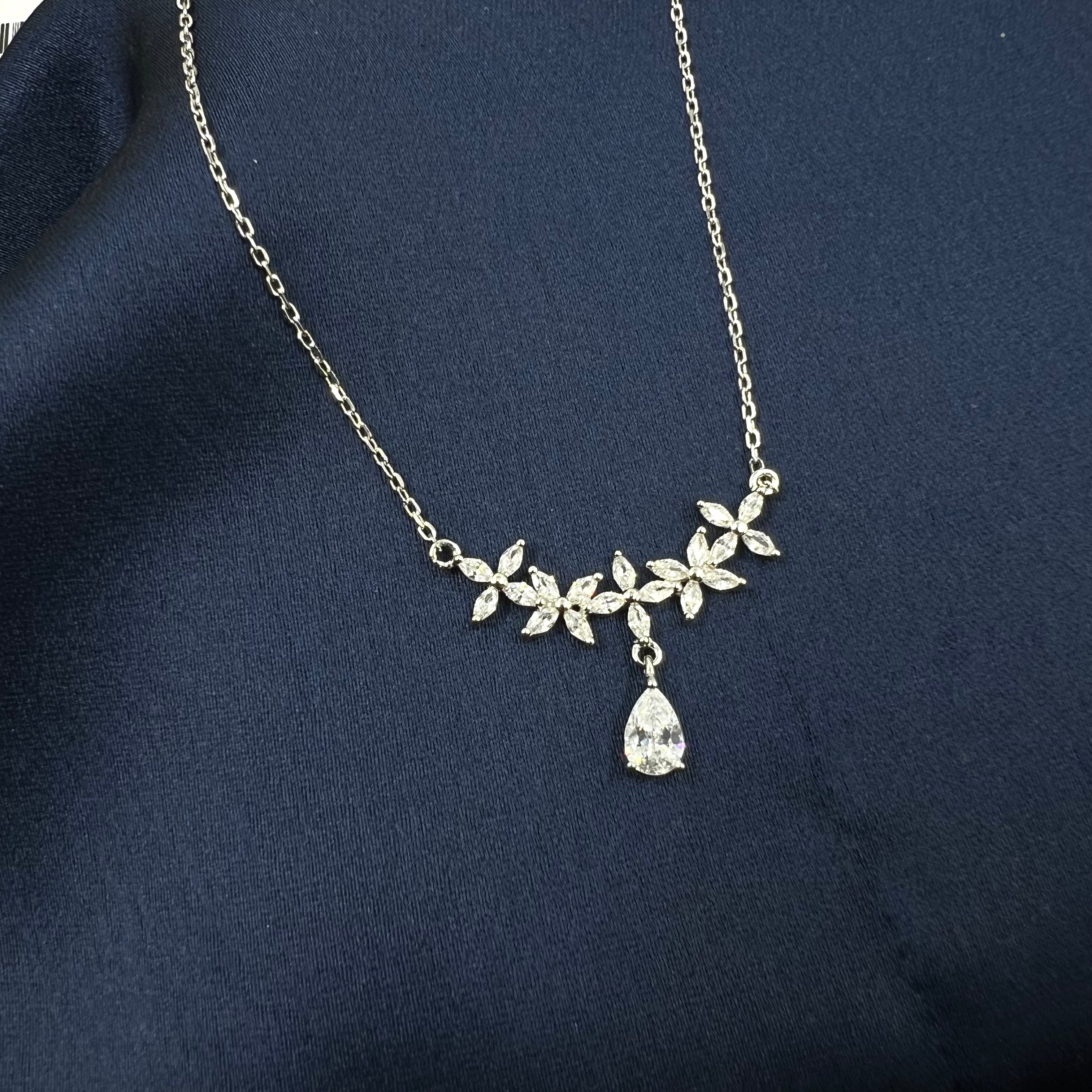 Kiara Flower Drop Chain Pendant