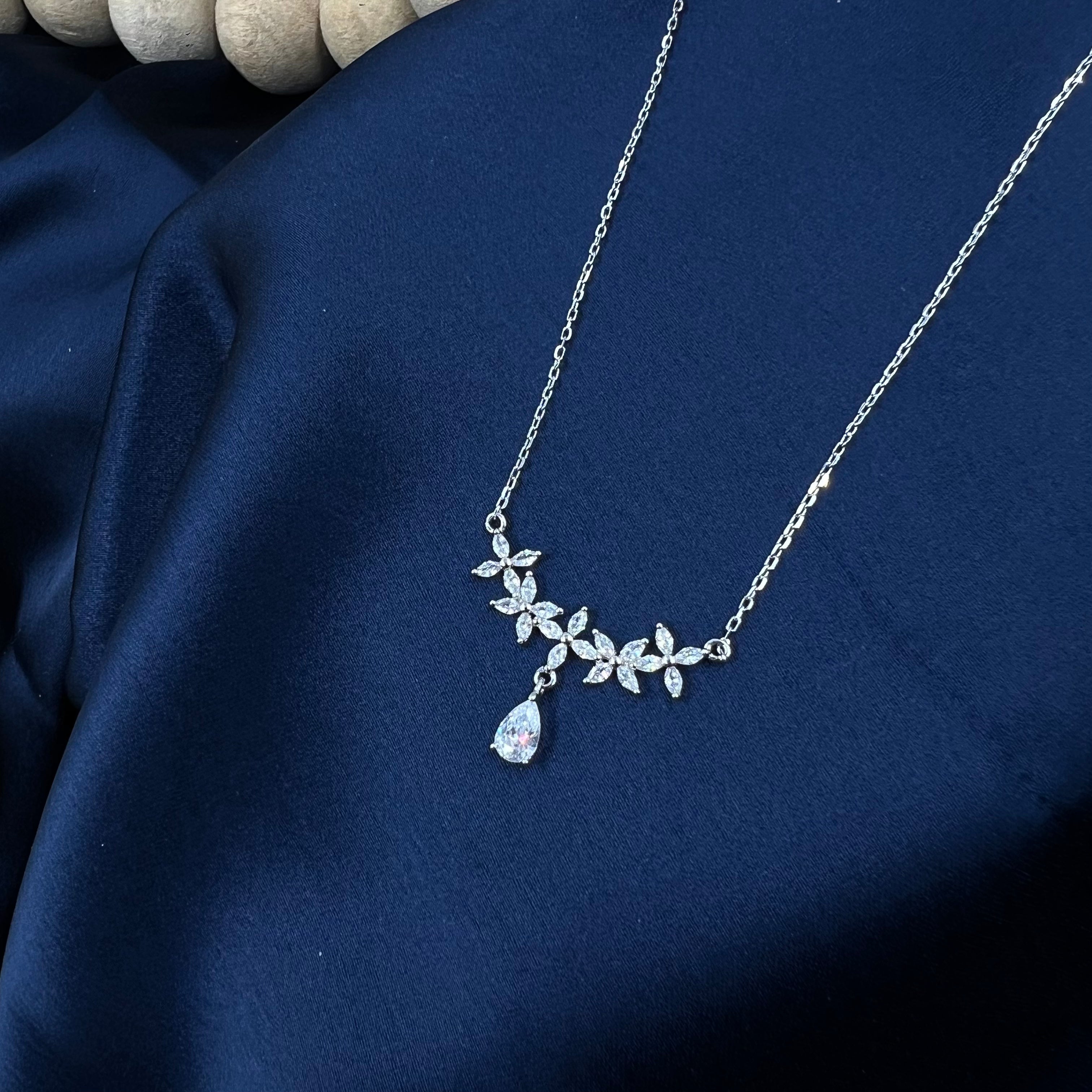 Kiara Flower Drop Chain Pendant