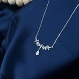 Kiara Flower Drop Chain Pendant