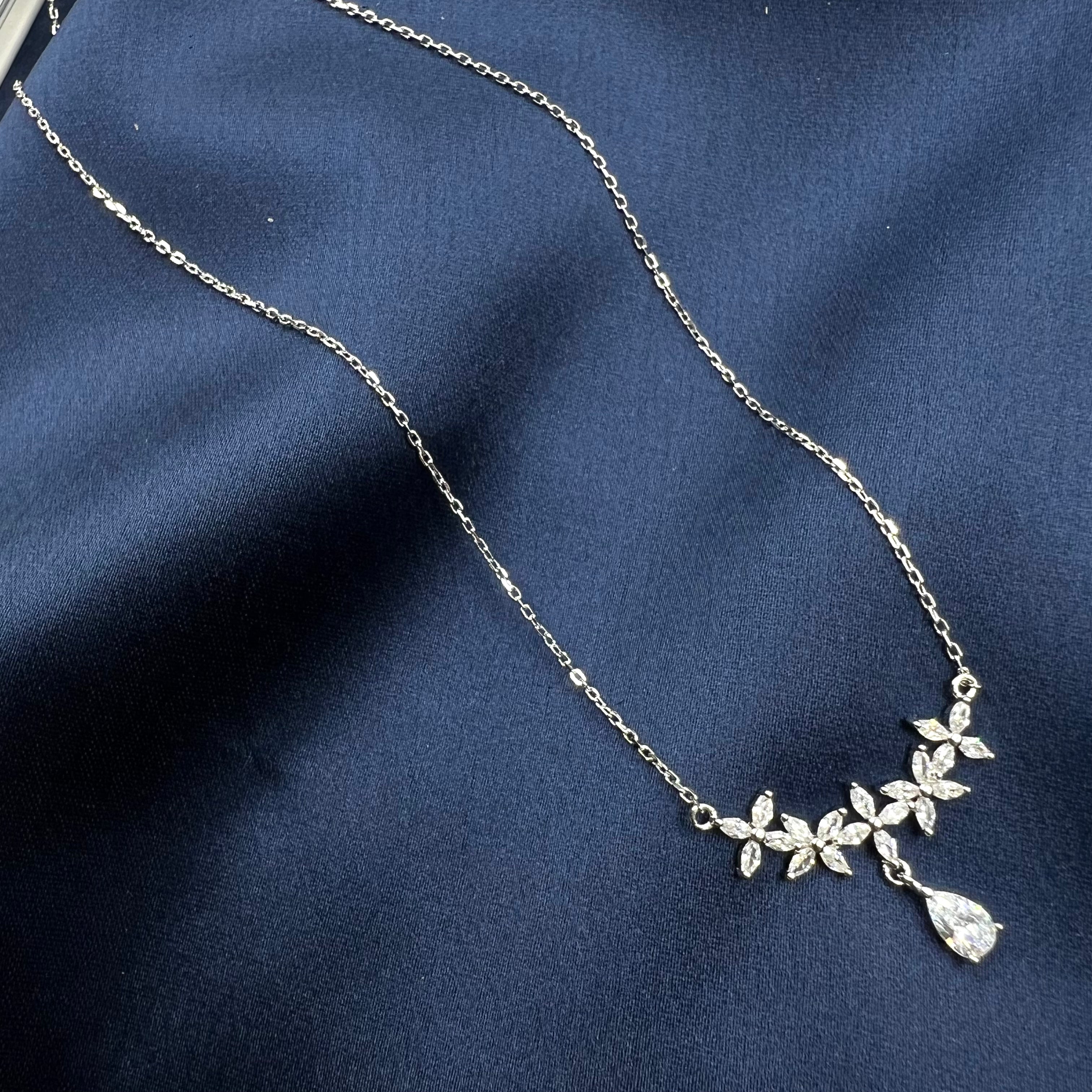 Kiara Flower Drop Chain Pendant