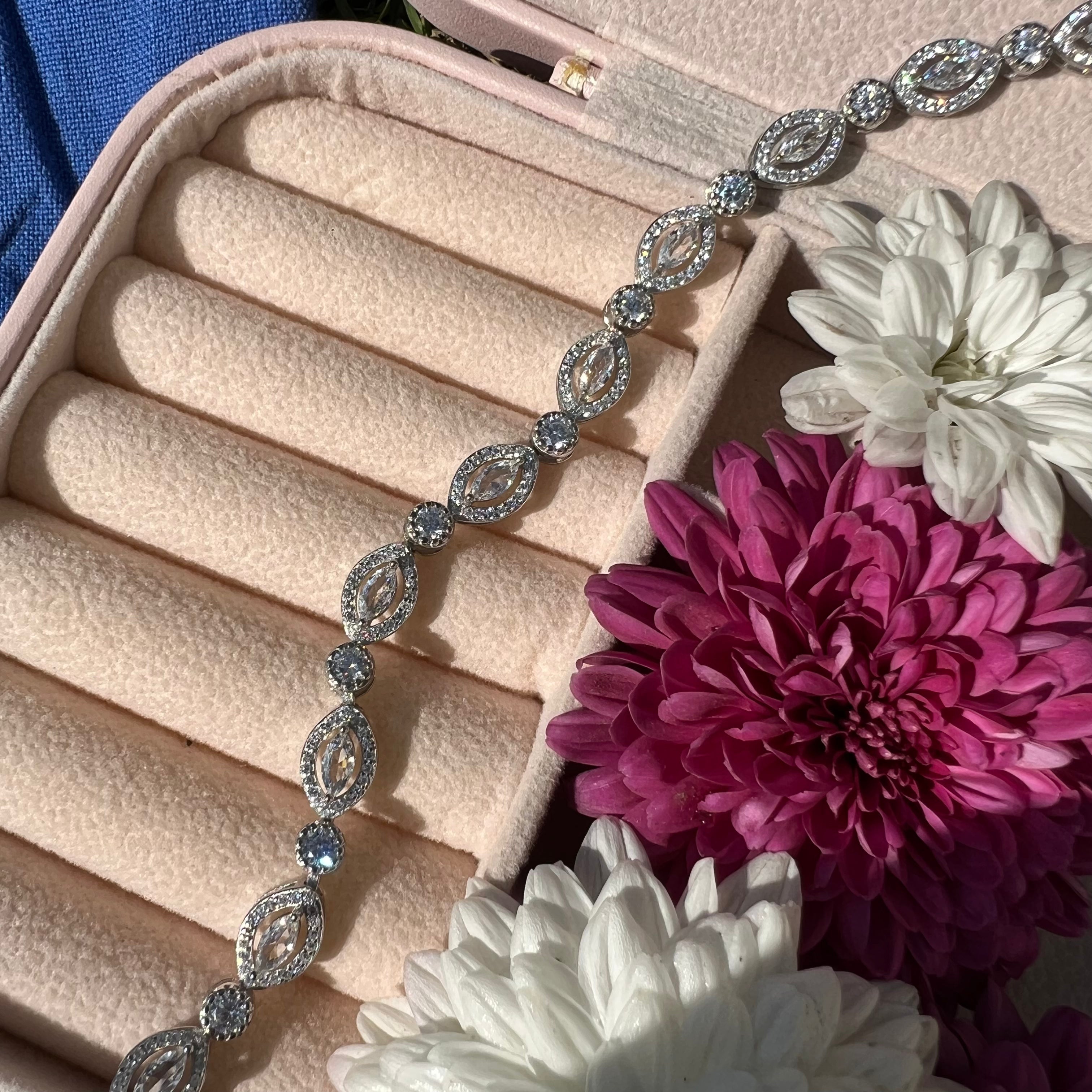 Aurora Crystal Line Tennis Bracelet