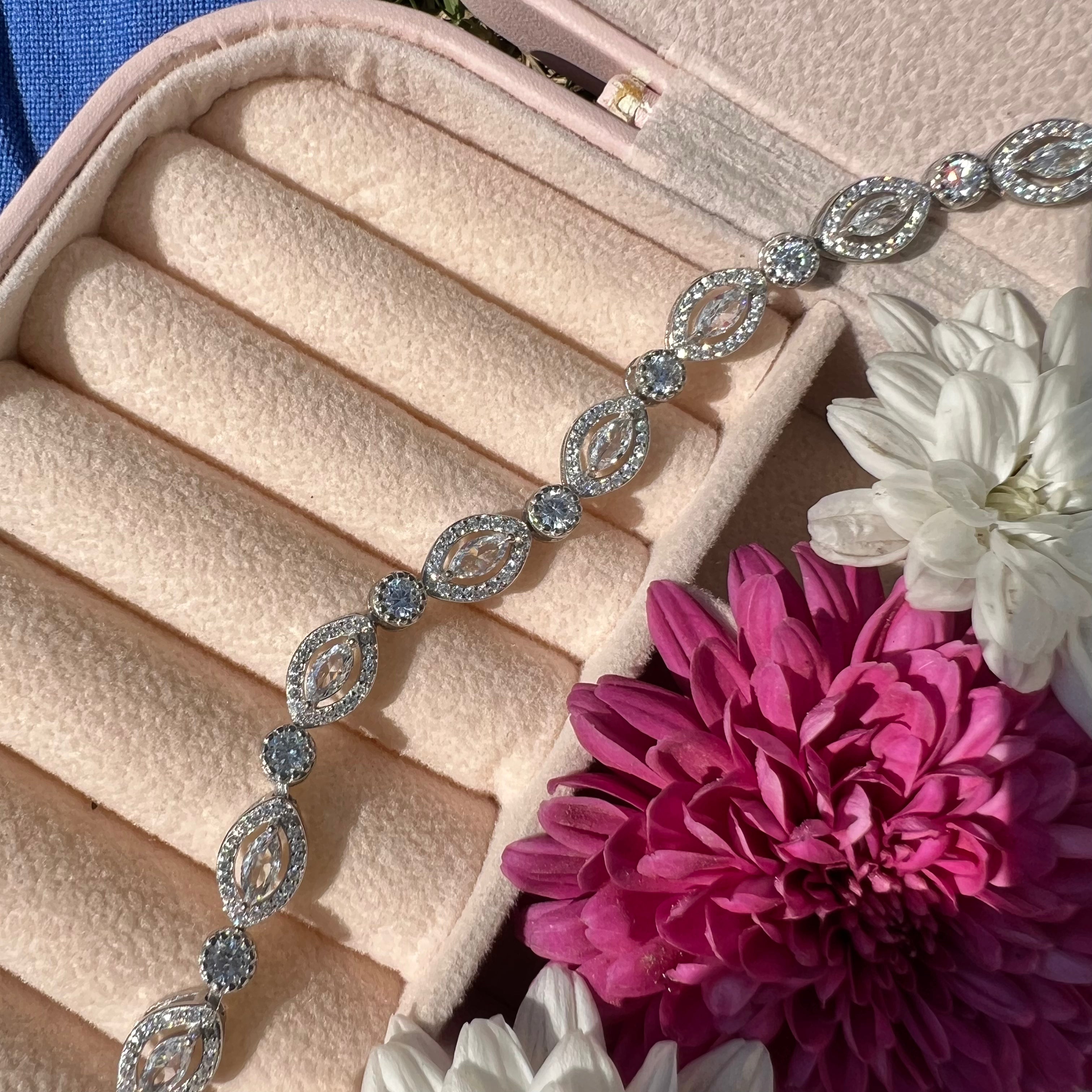 Aurora Crystal Line Tennis Bracelet