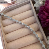 Aurora White Halo Tennis Bracelet