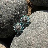 Aqua Petal Earrings