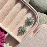 Aqua Petal Earrings