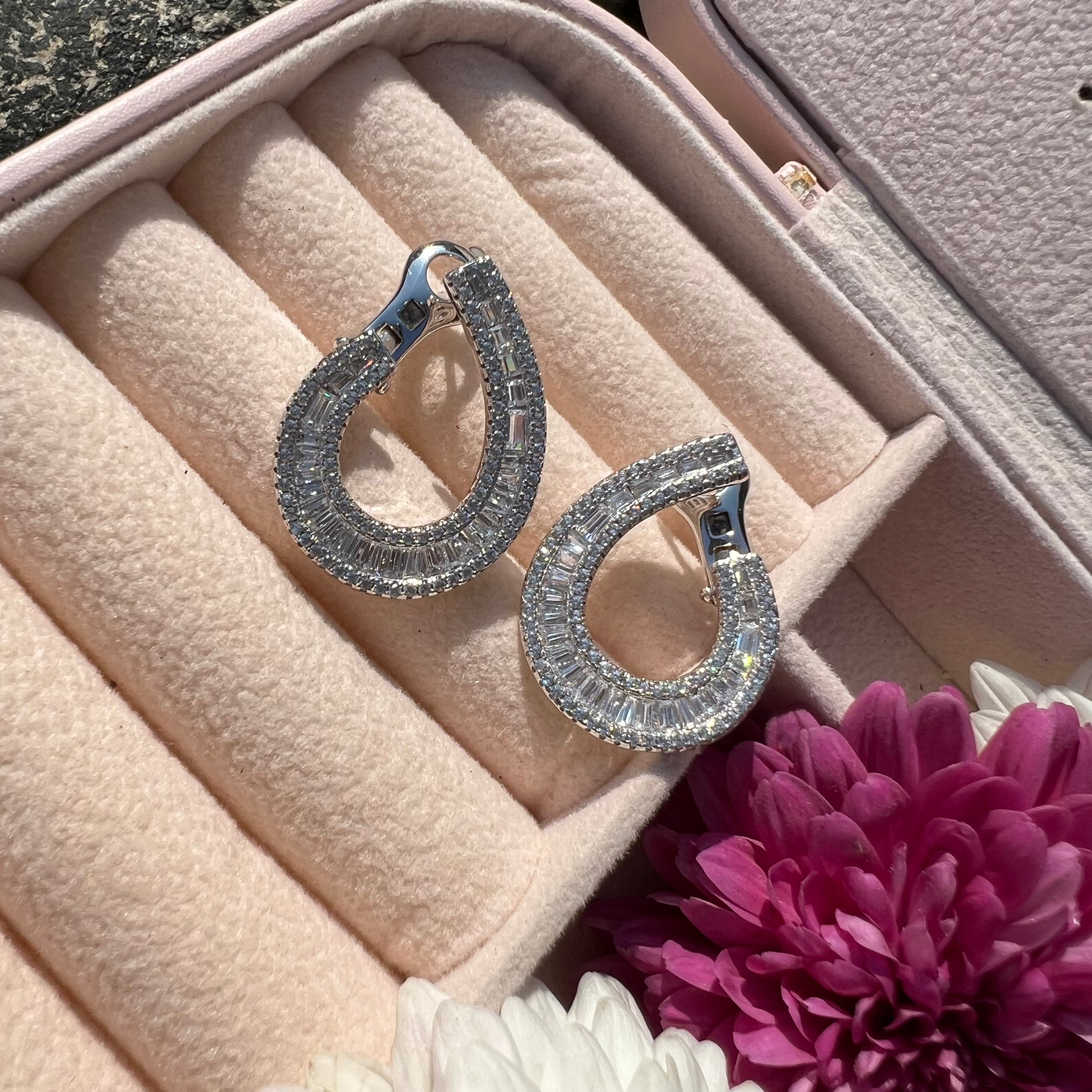 Drop Dancing Hoops Earrings