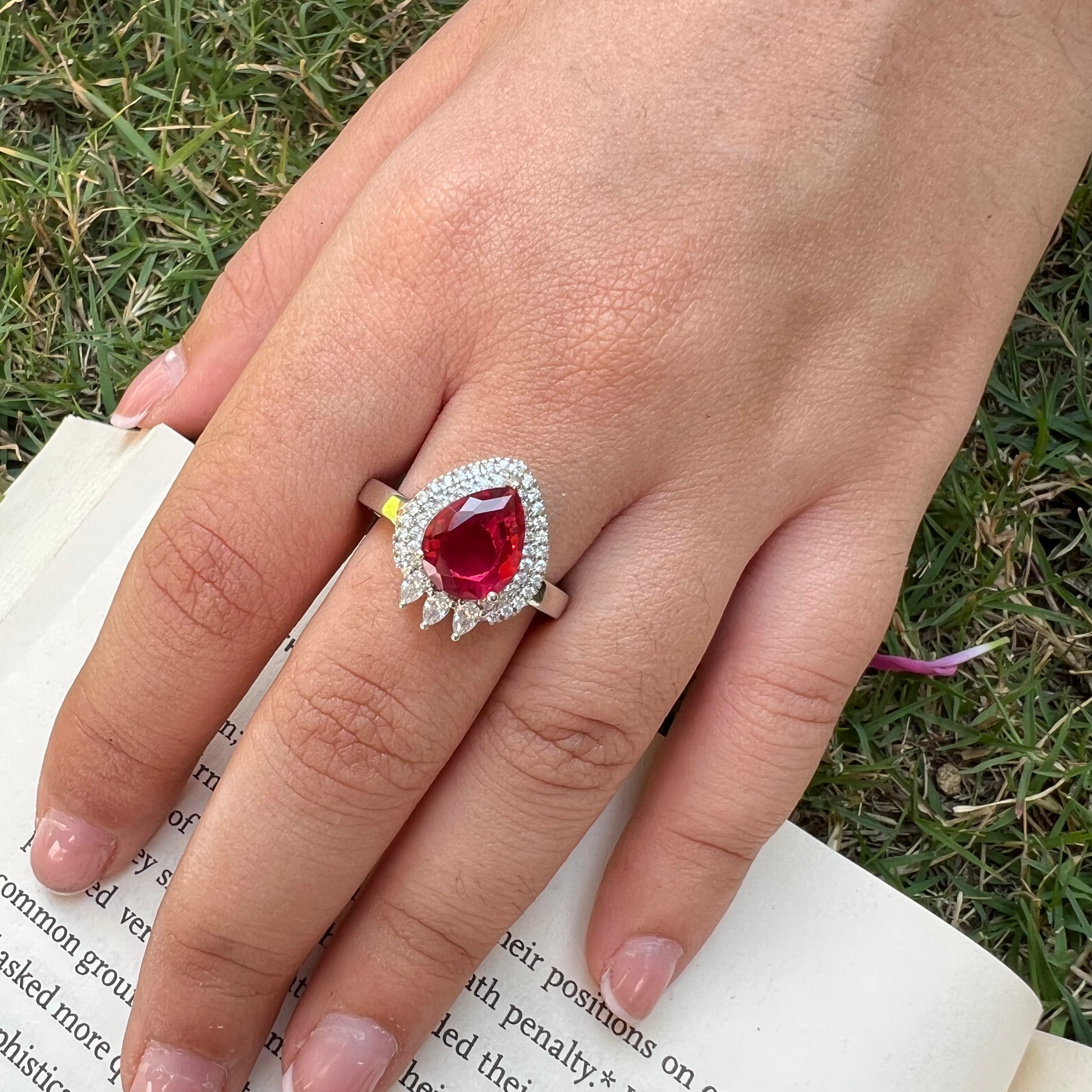Velvet Ruby Spark Ring