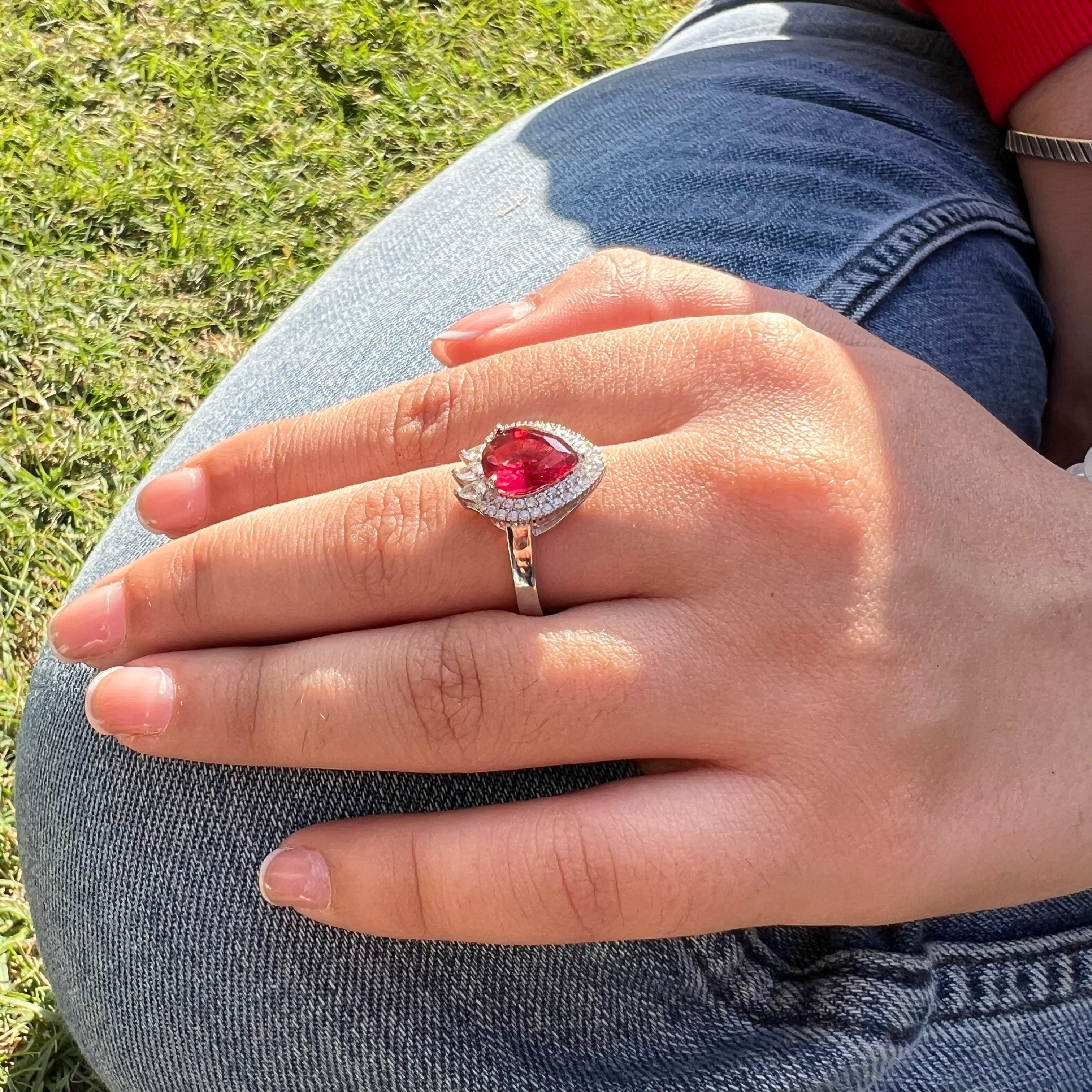 Velvet Ruby Spark Ring