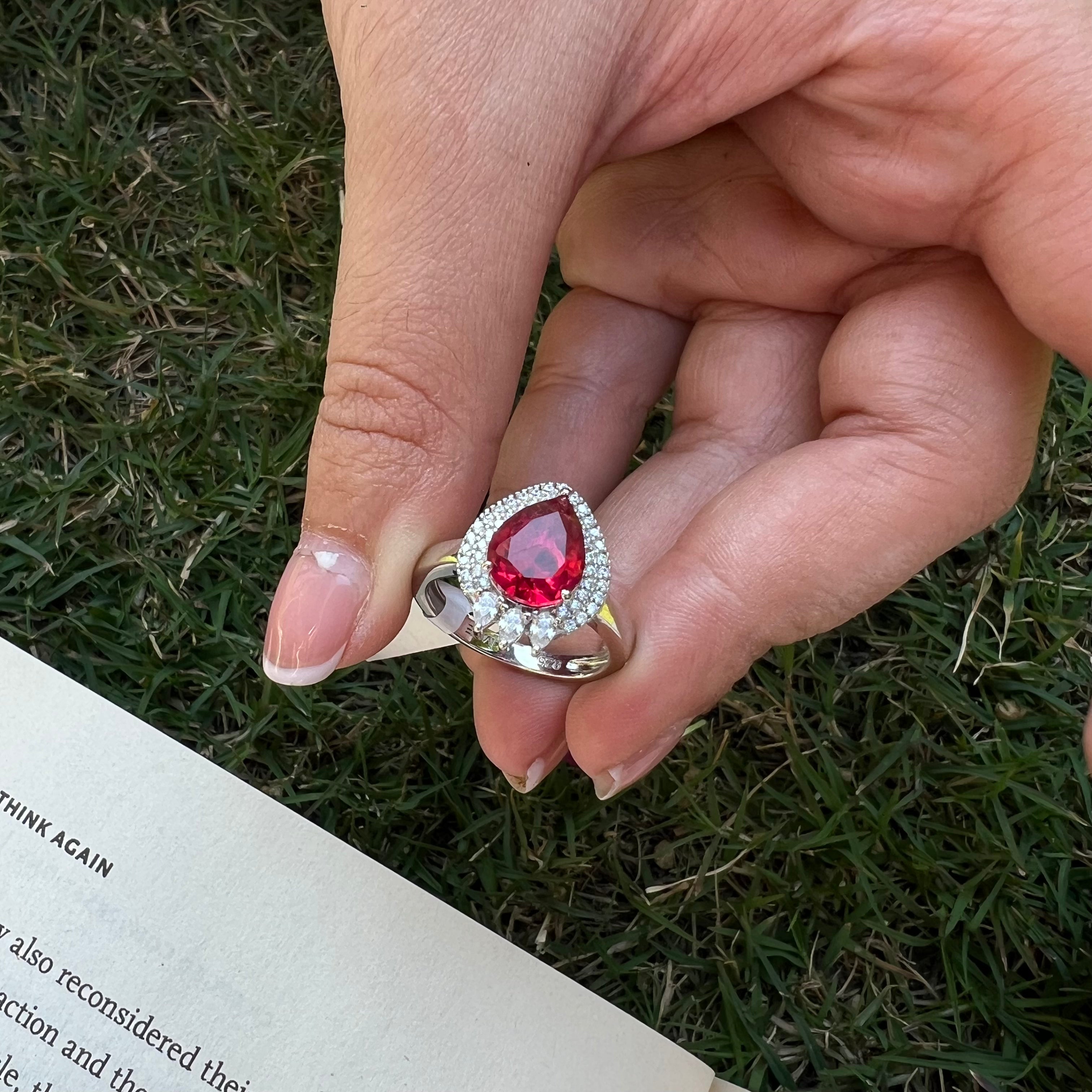 Velvet Ruby Spark Ring