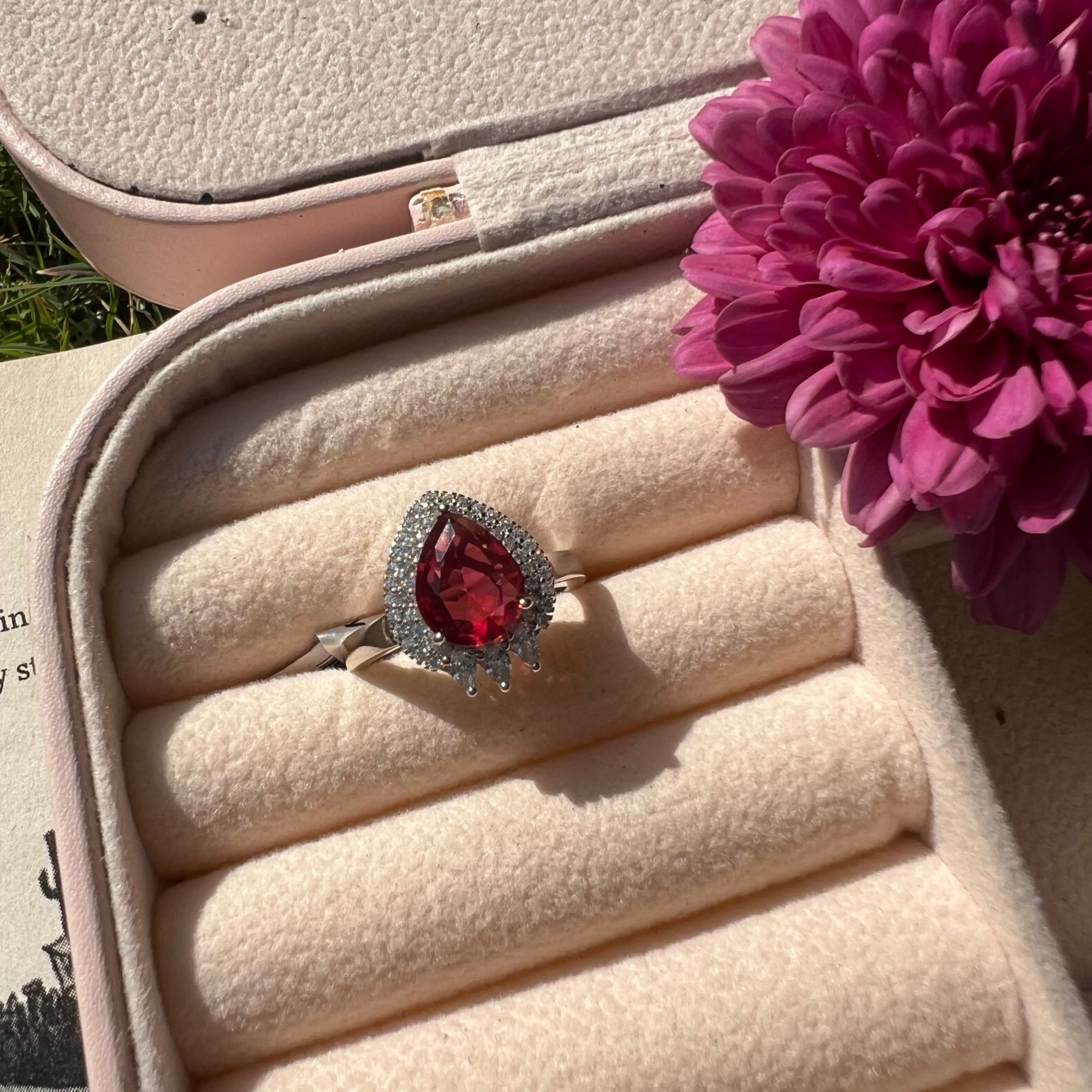 Velvet Ruby Spark Ring