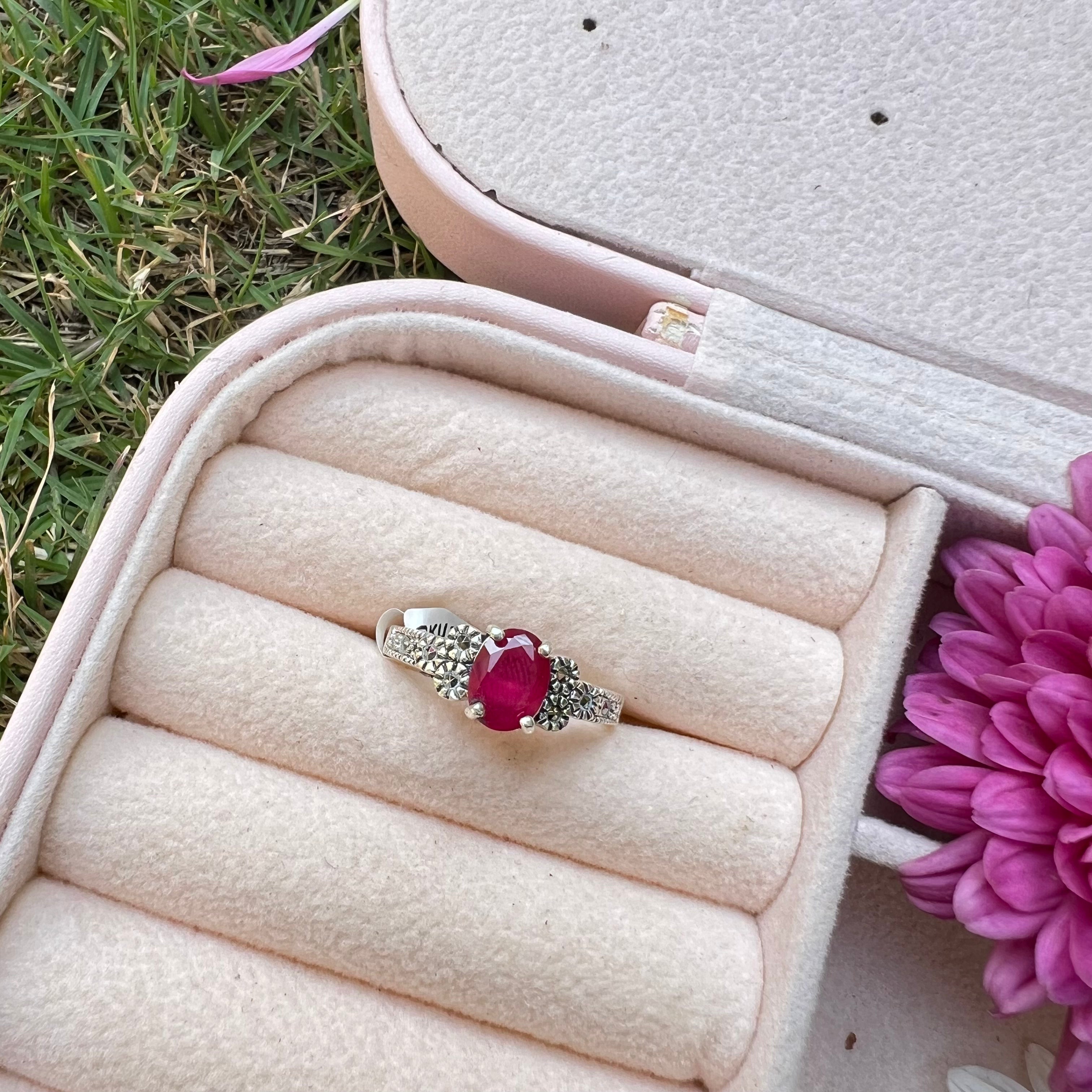 Mystic Curve Ruby Ring