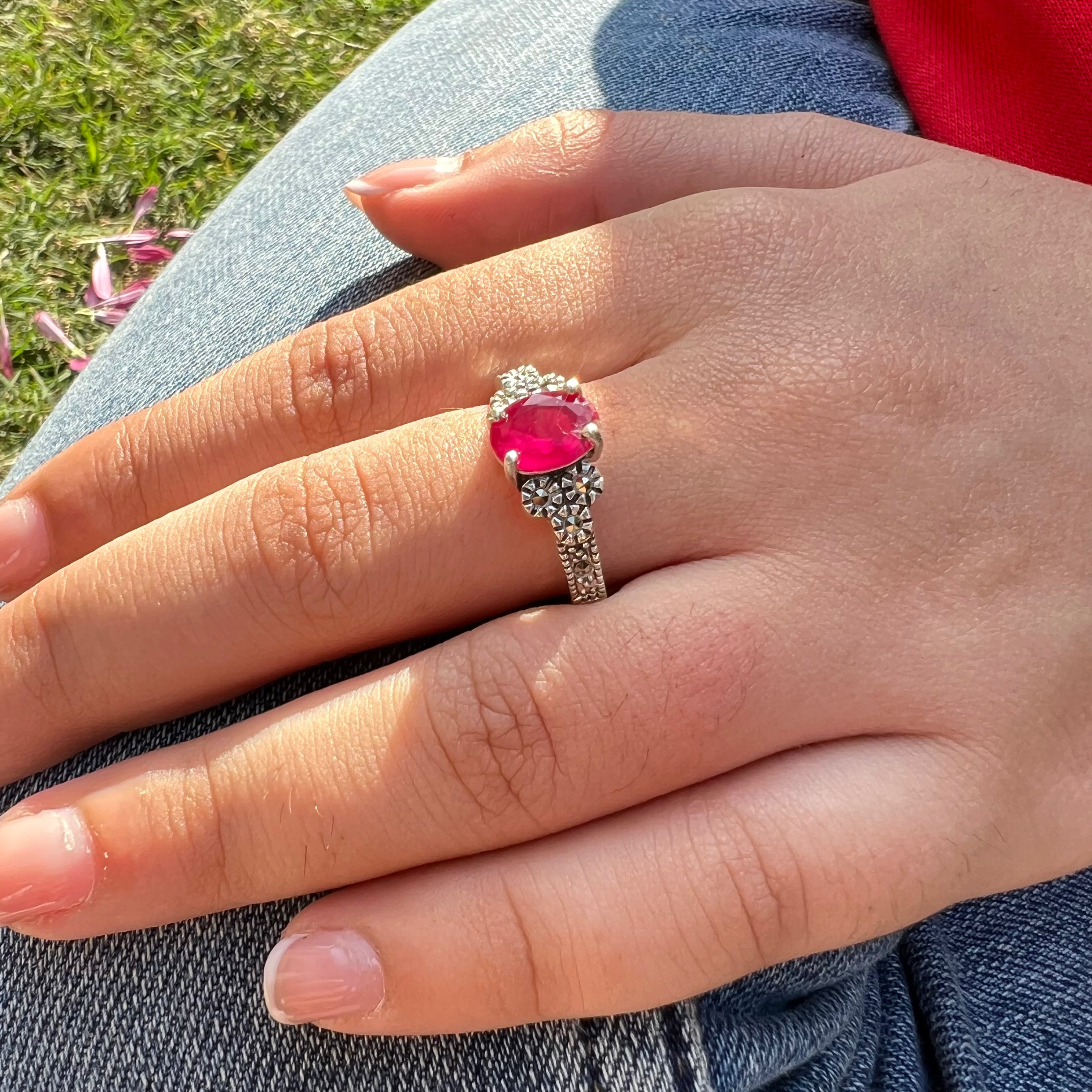 Mystic Curve Ruby Ring