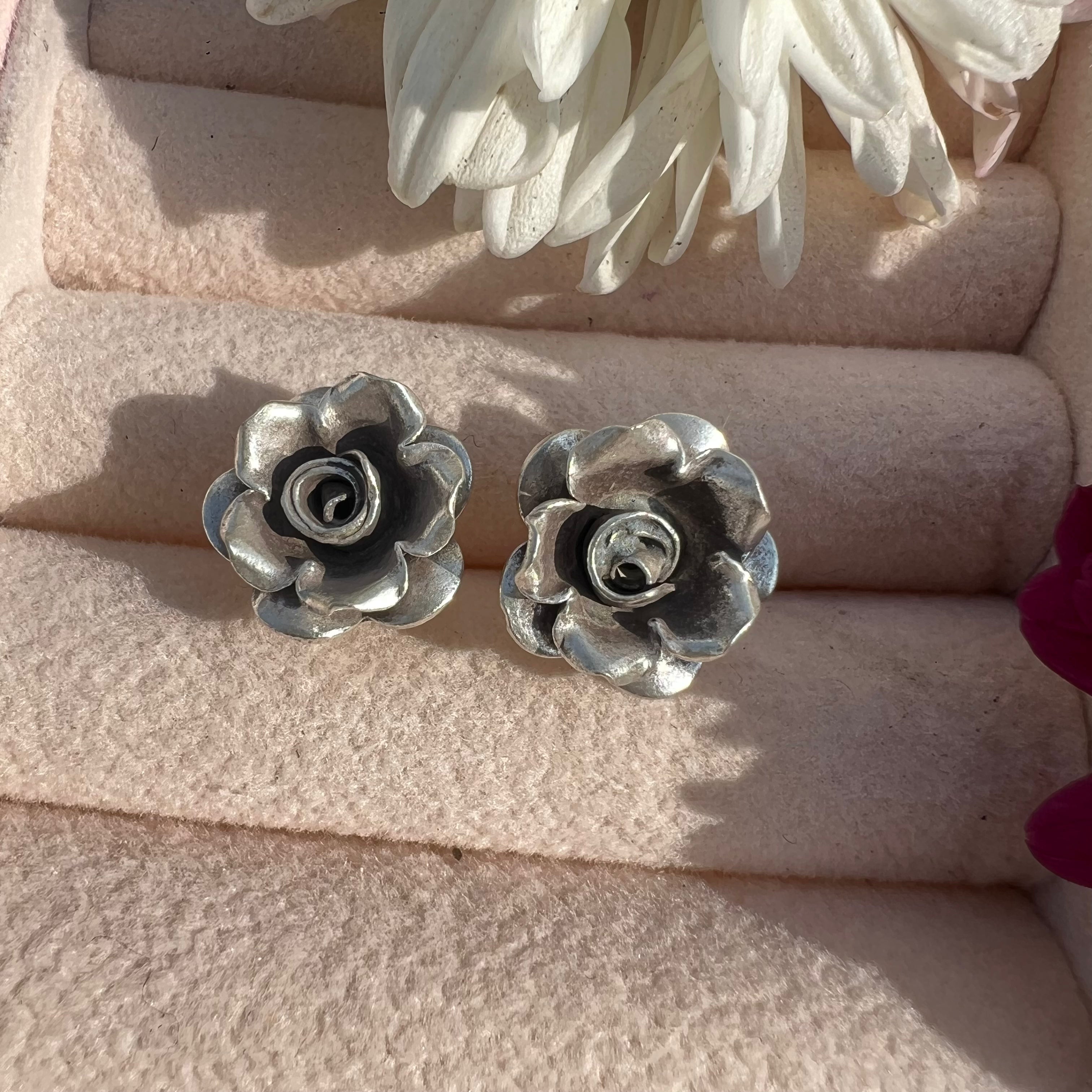 Antique Floral Earrings Studs