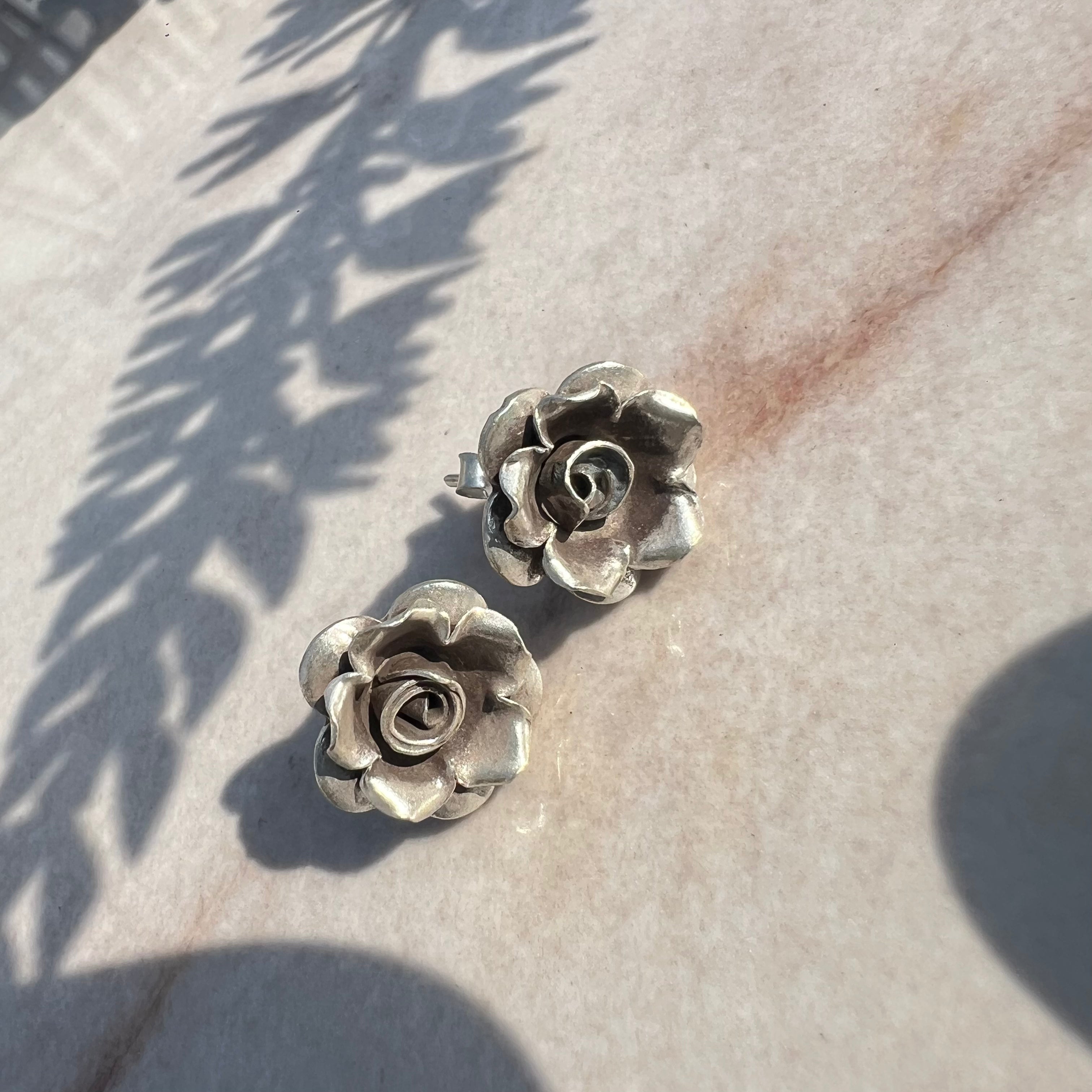 Antique Floral Earrings Studs