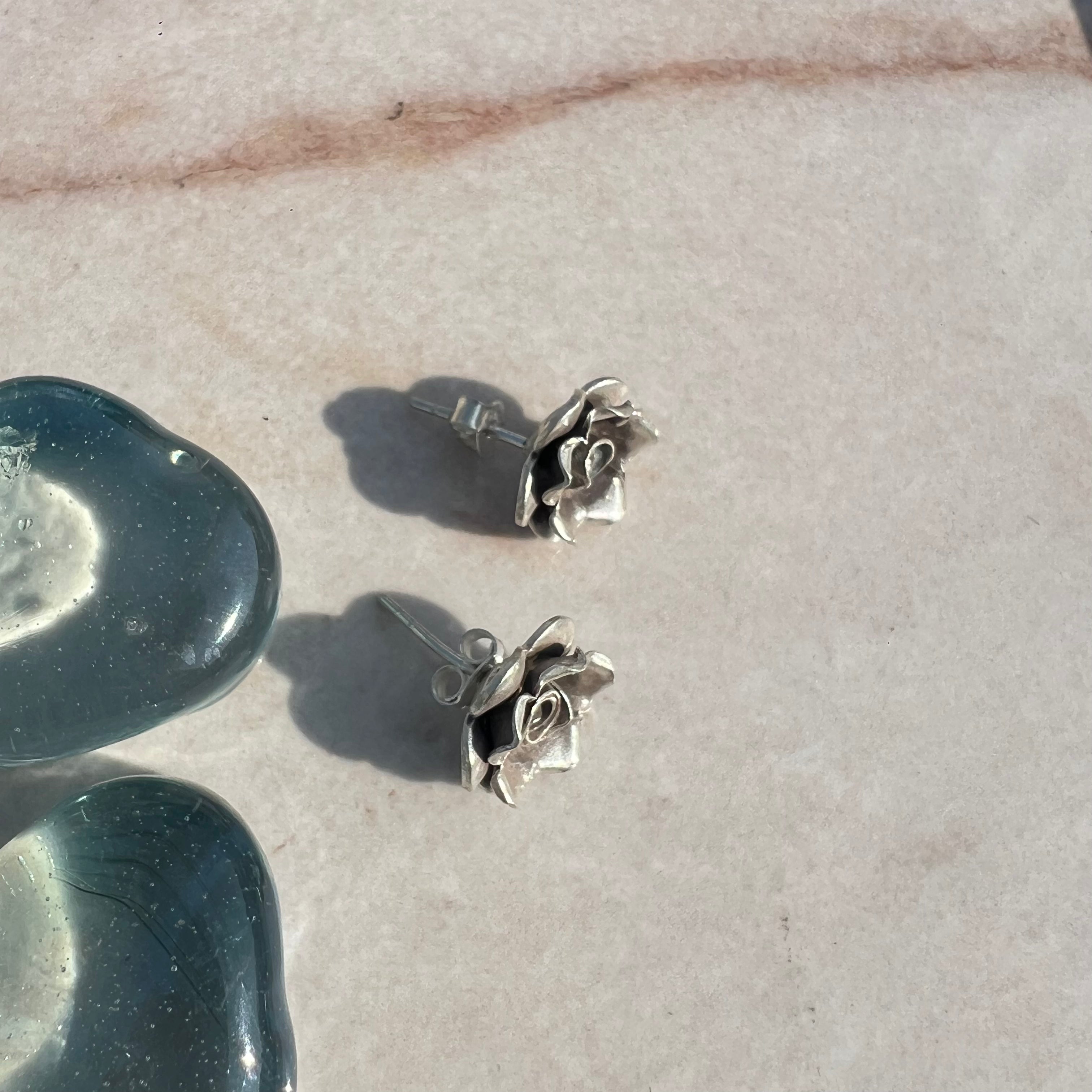 Antique Floral Earrings Studs