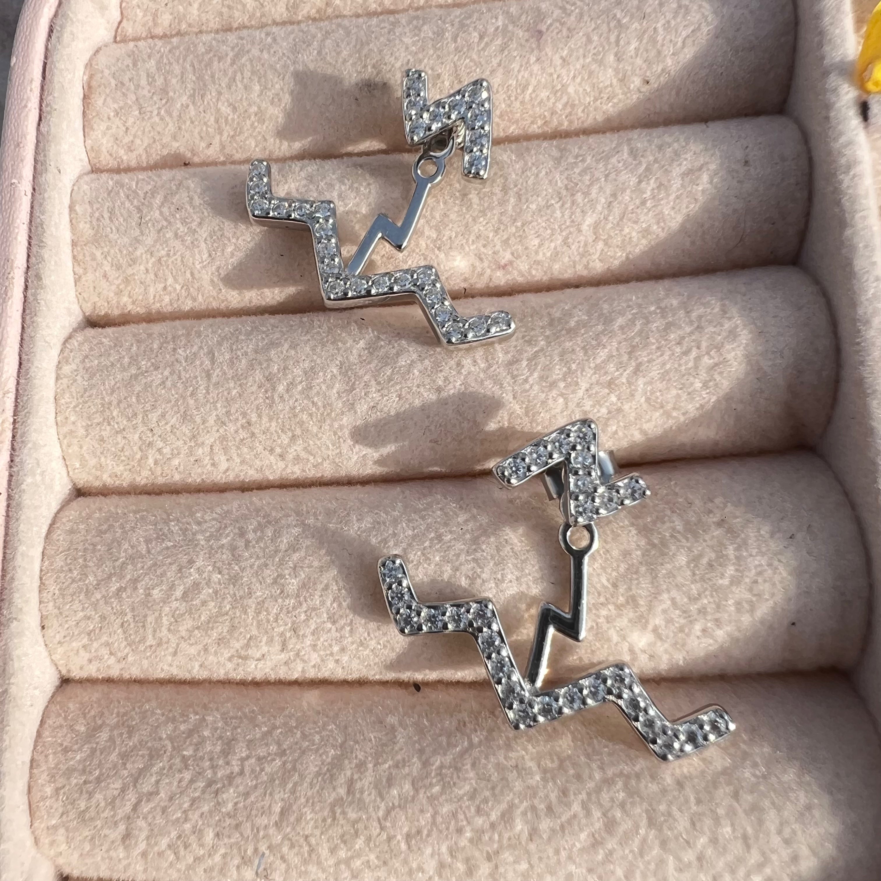 Zig Zag Drop Earrings