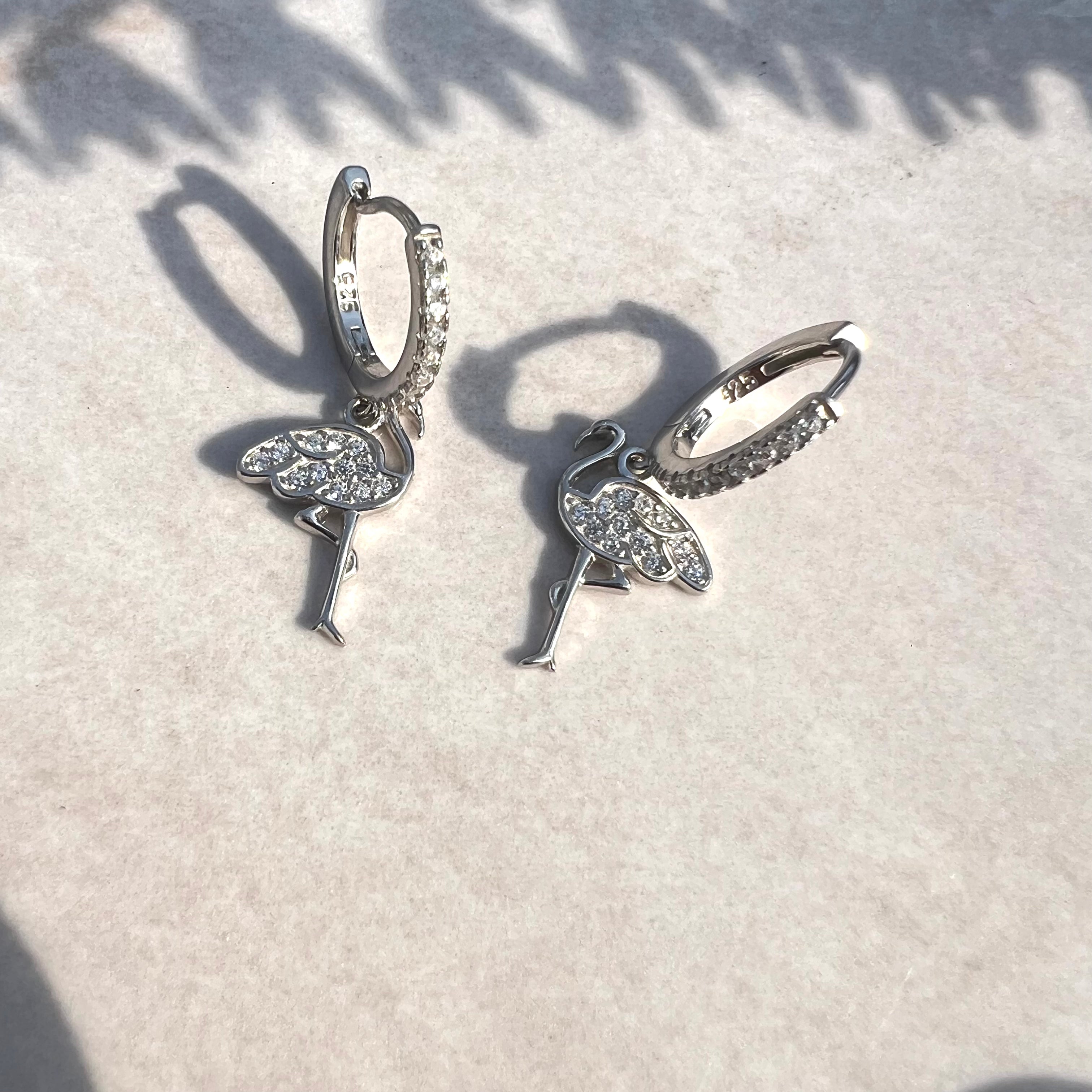 Dancing Swan Drop Earrings