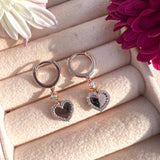Hanging Cupid Heart Earrings