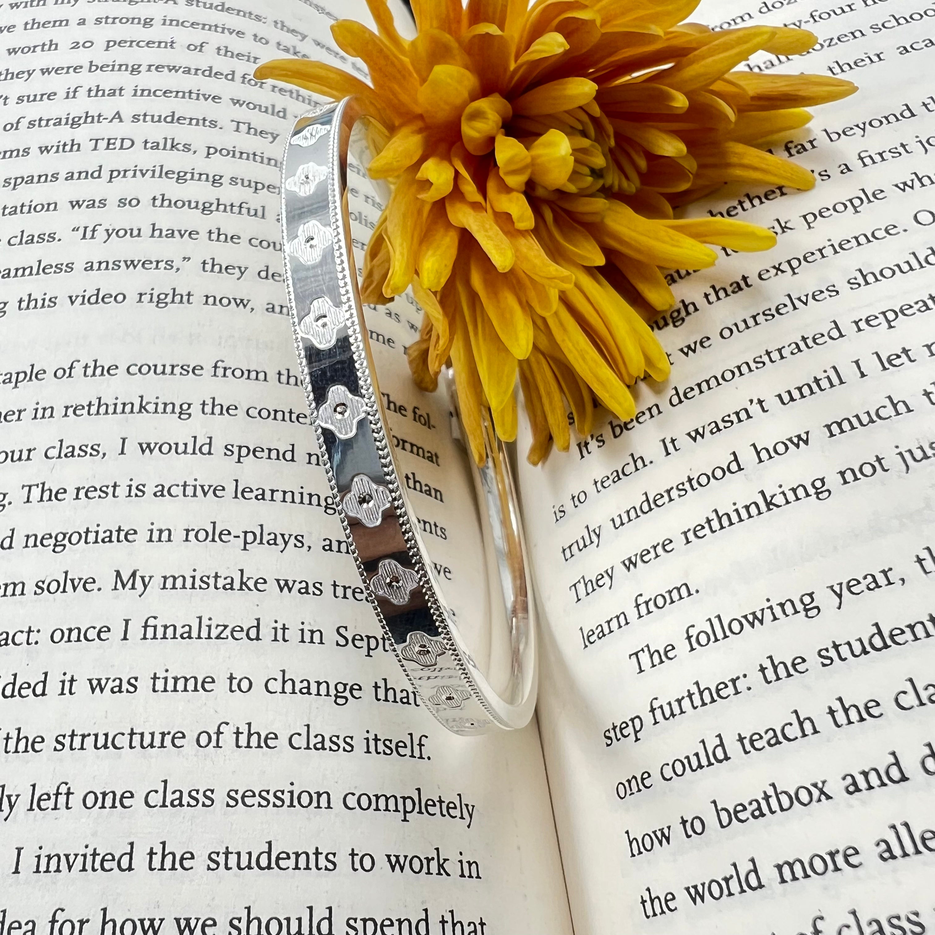 Solène Silver Bangle