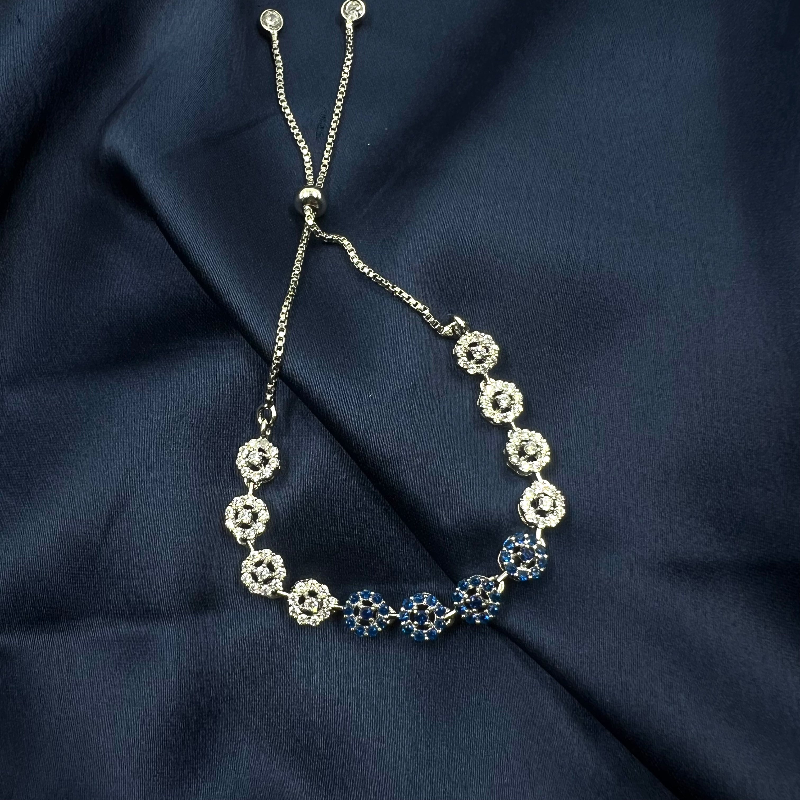 Sapphire Bloom Luxe Bracelet