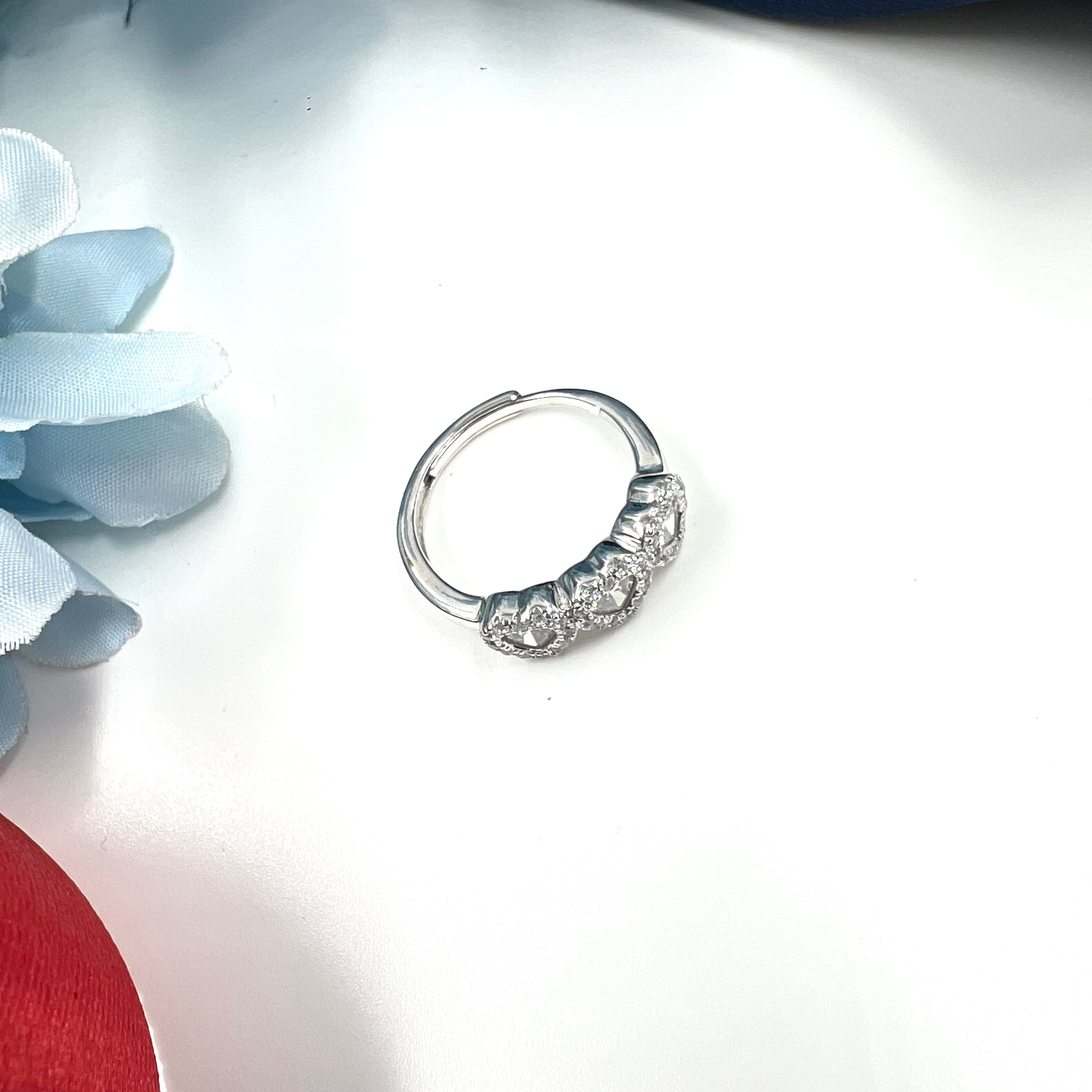 Tri Heart Ring