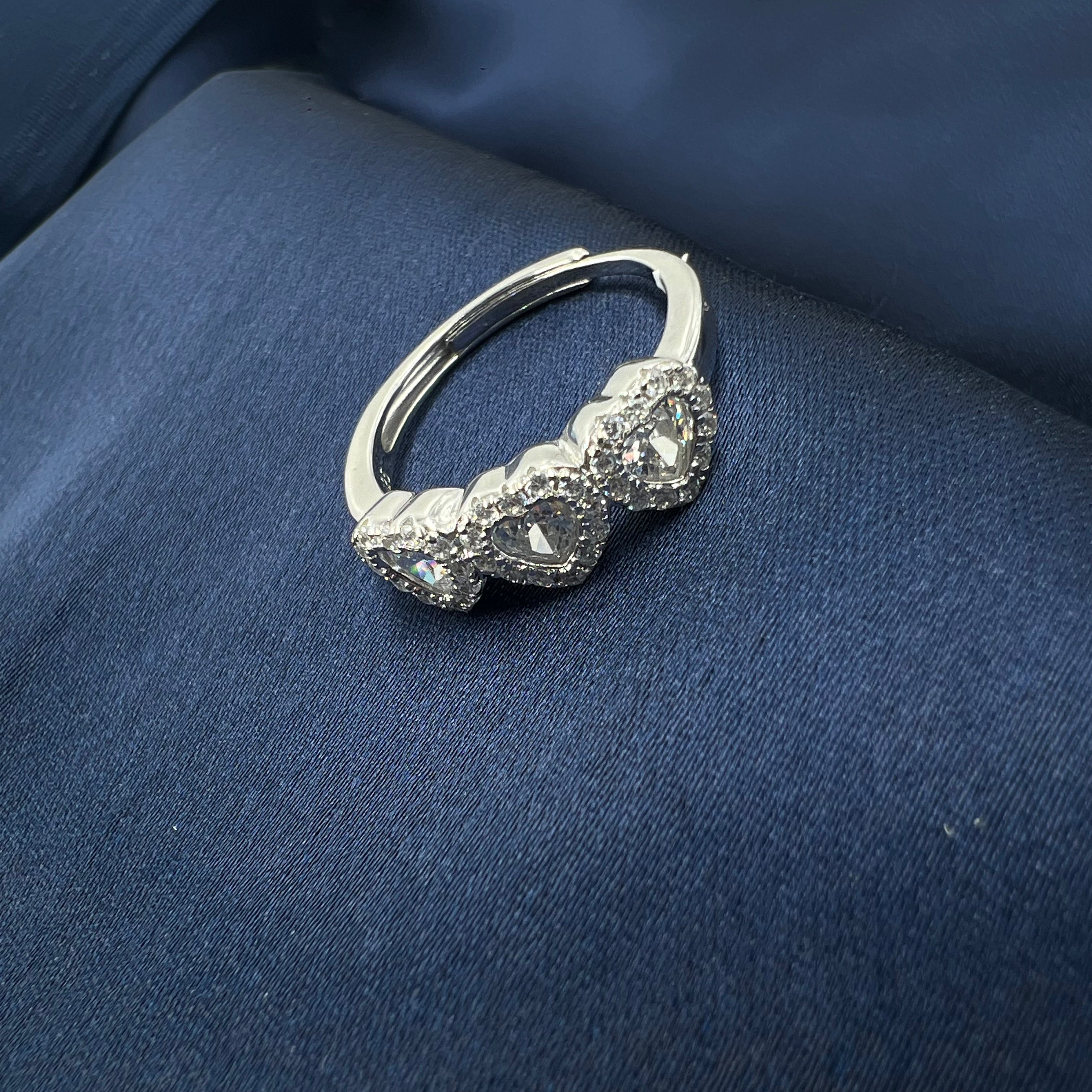 Tri Heart Ring