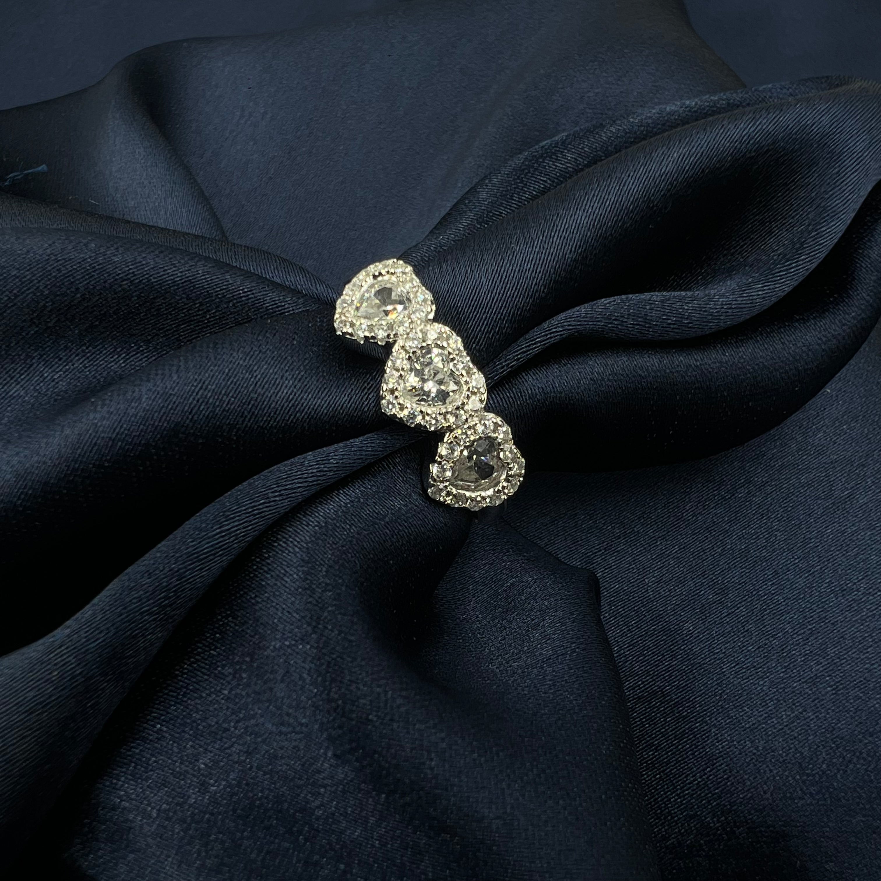 Tri Heart Ring