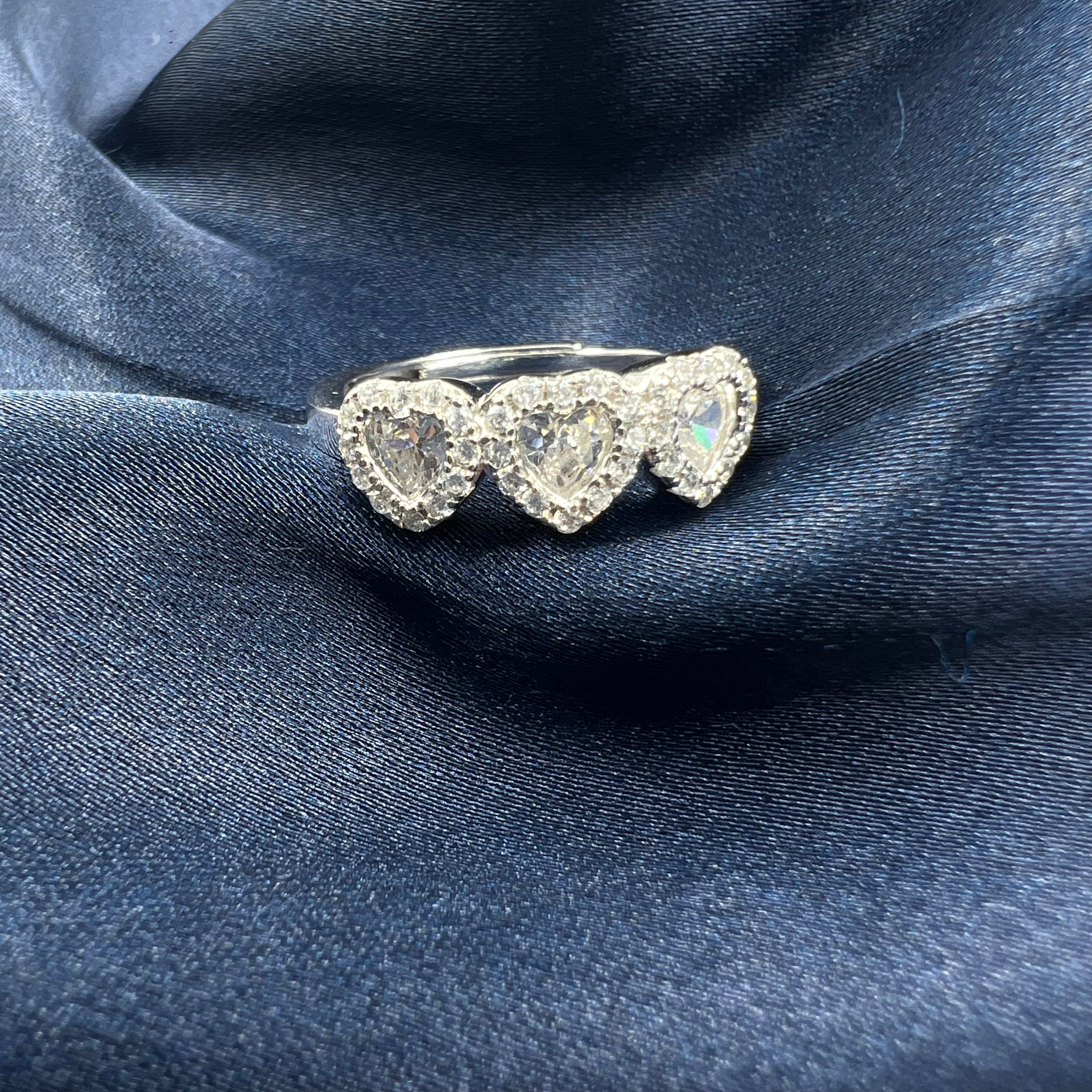 Tri Heart Ring