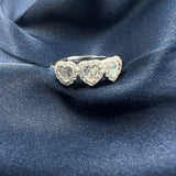 Tri Heart Ring