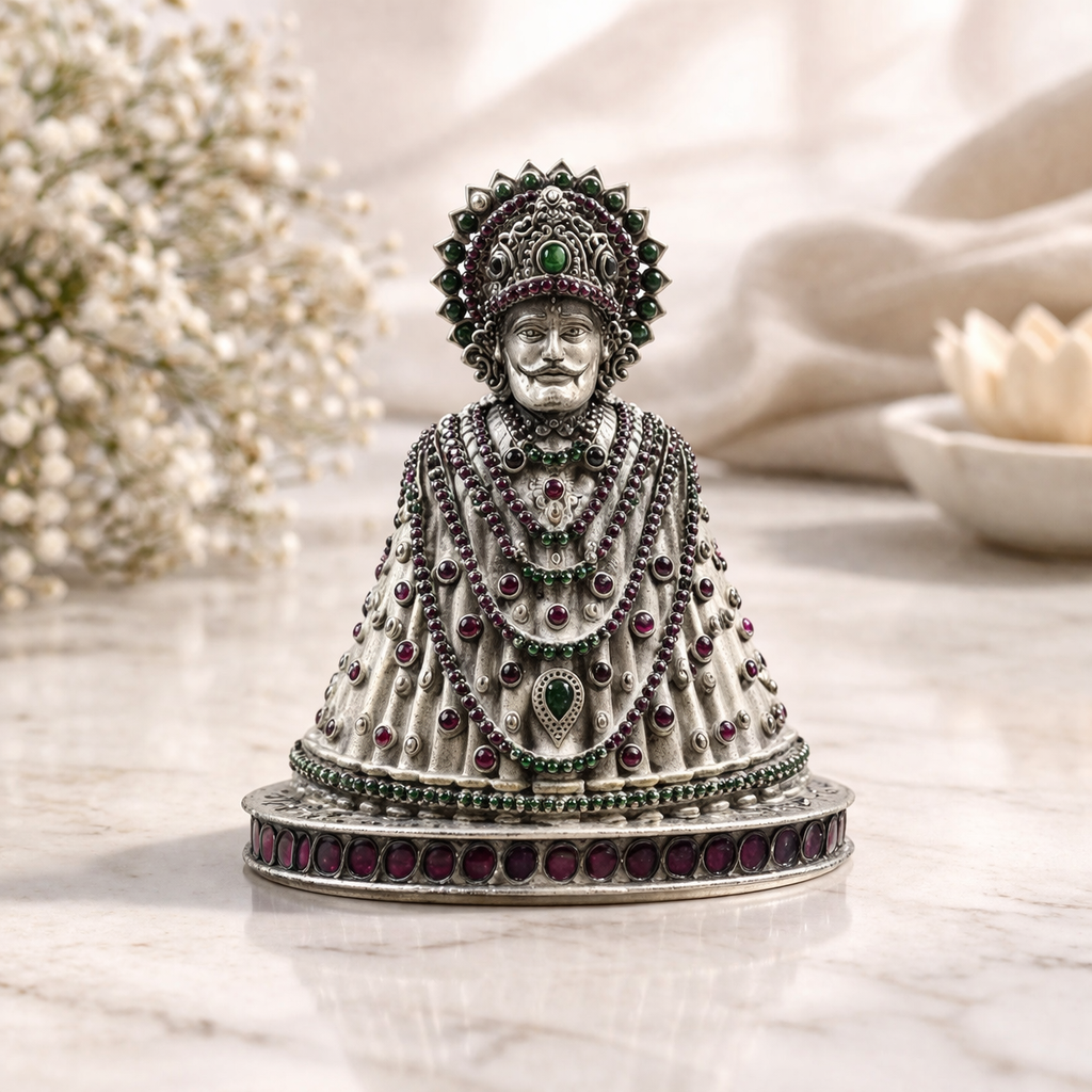 Khatu Shyam Ji silver Idol
