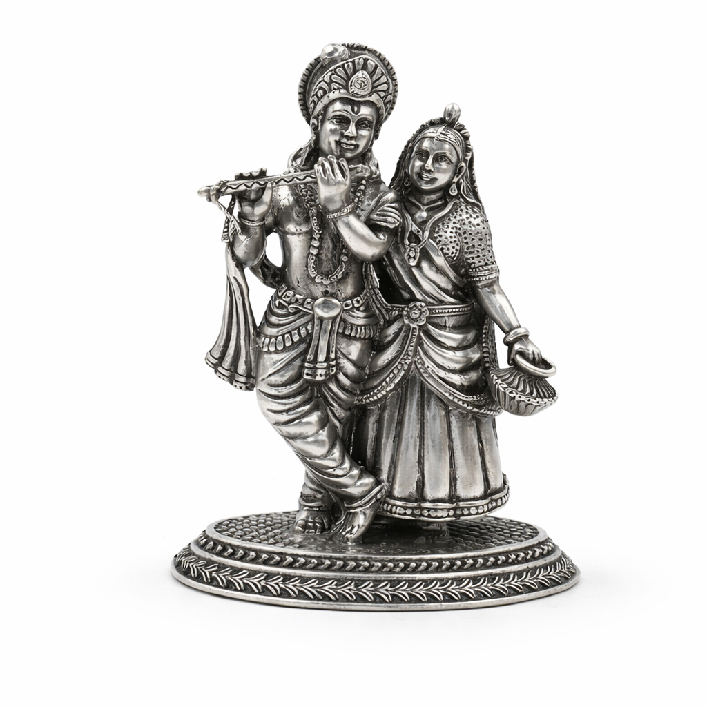 Radha krishna Siver idol