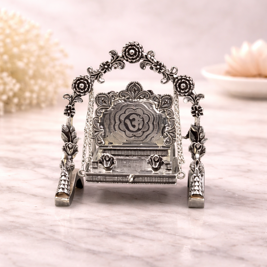 Decorative Omkara silver Jhula