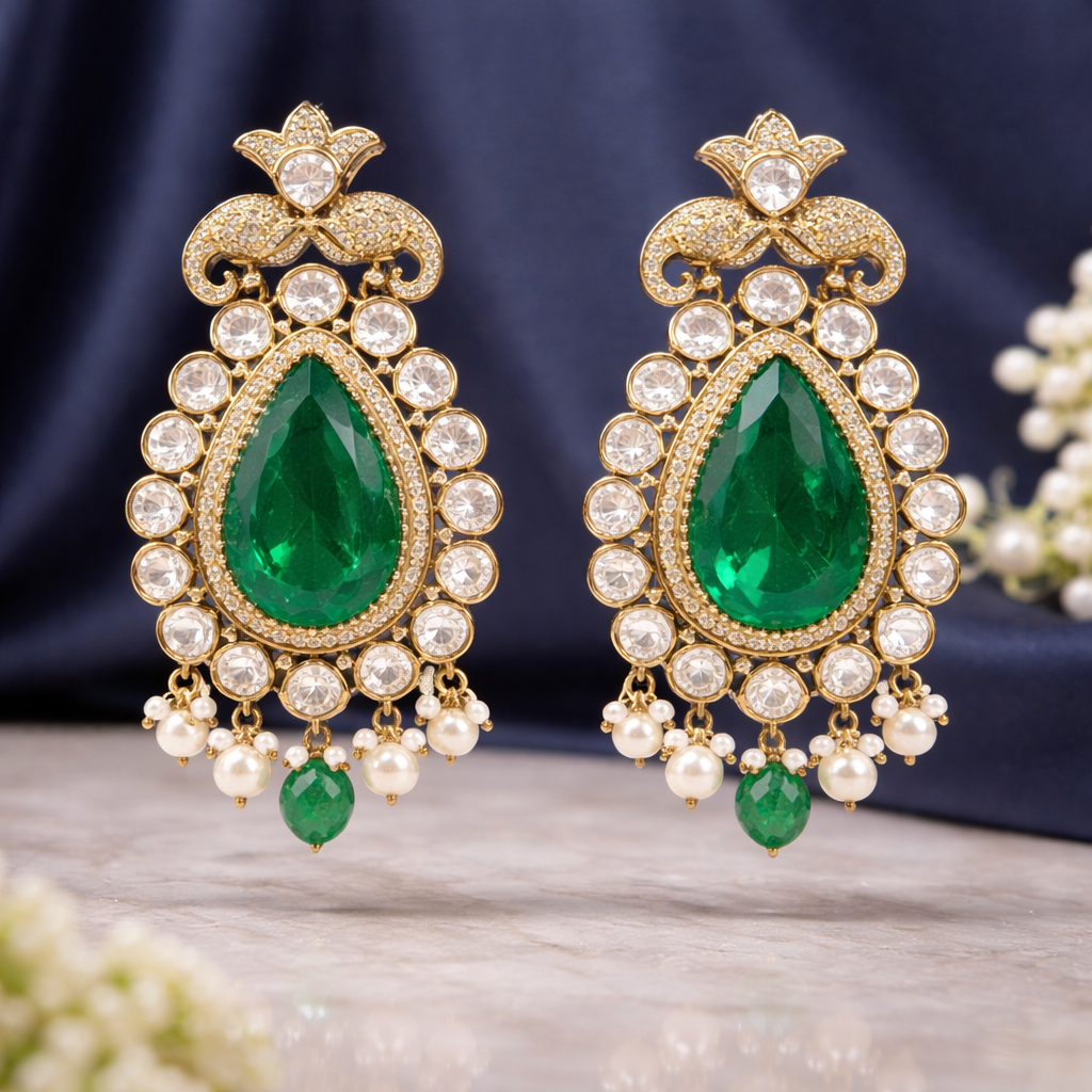 Sheeshmahal Polki Earrings